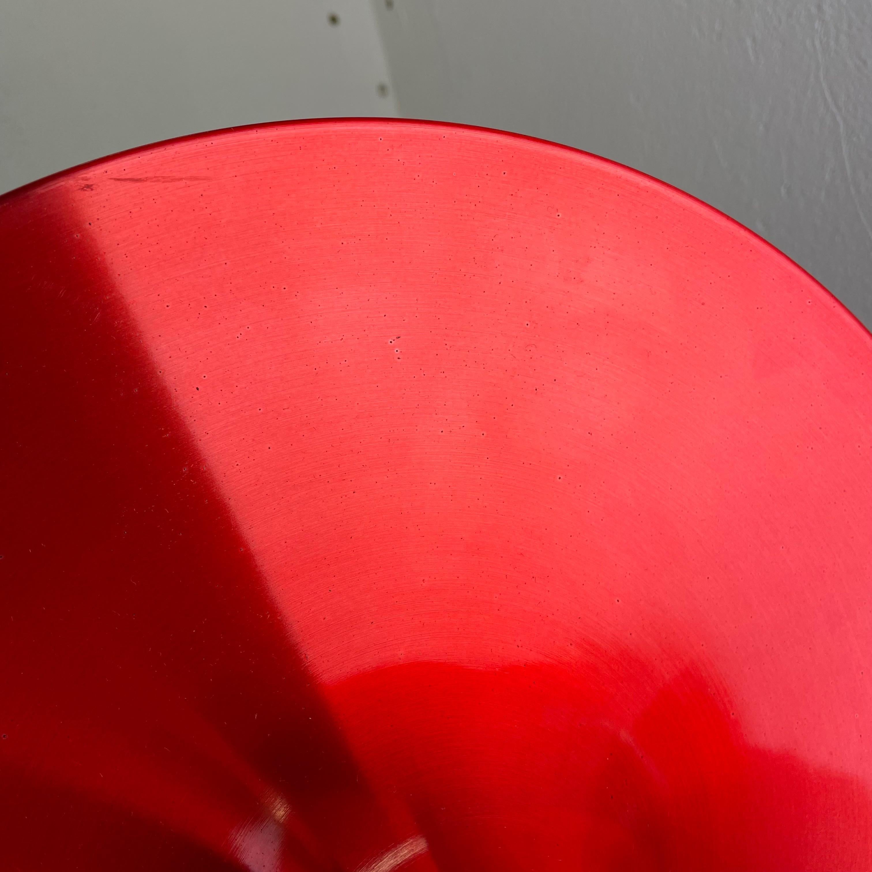Rare Red Charlotte Perriand Disc Wall Light by Honsel, Germany 1960s For Sale 11