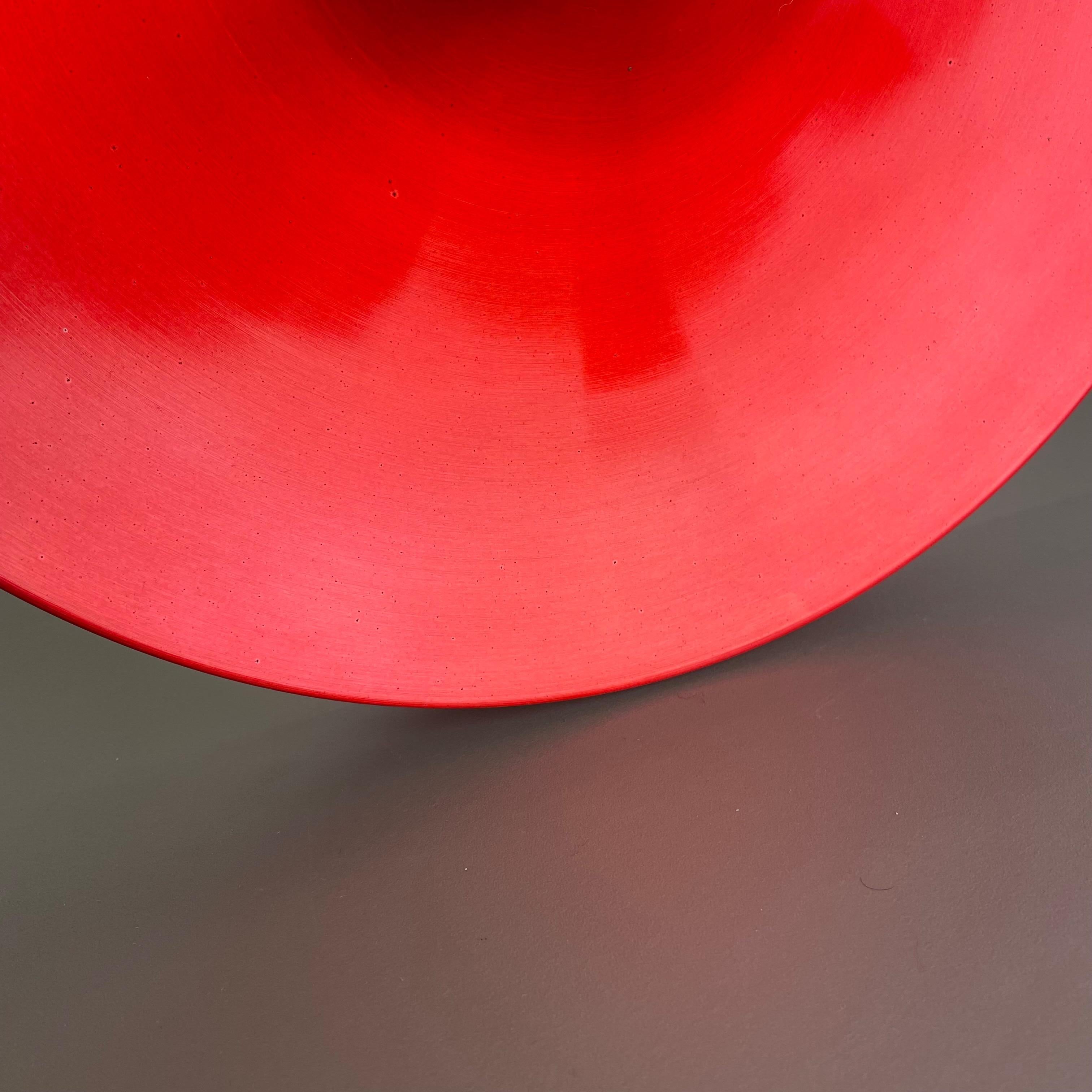 Rare Red Charlotte Perriand Disc Wall Light by Honsel, Germany 1960s For Sale 12