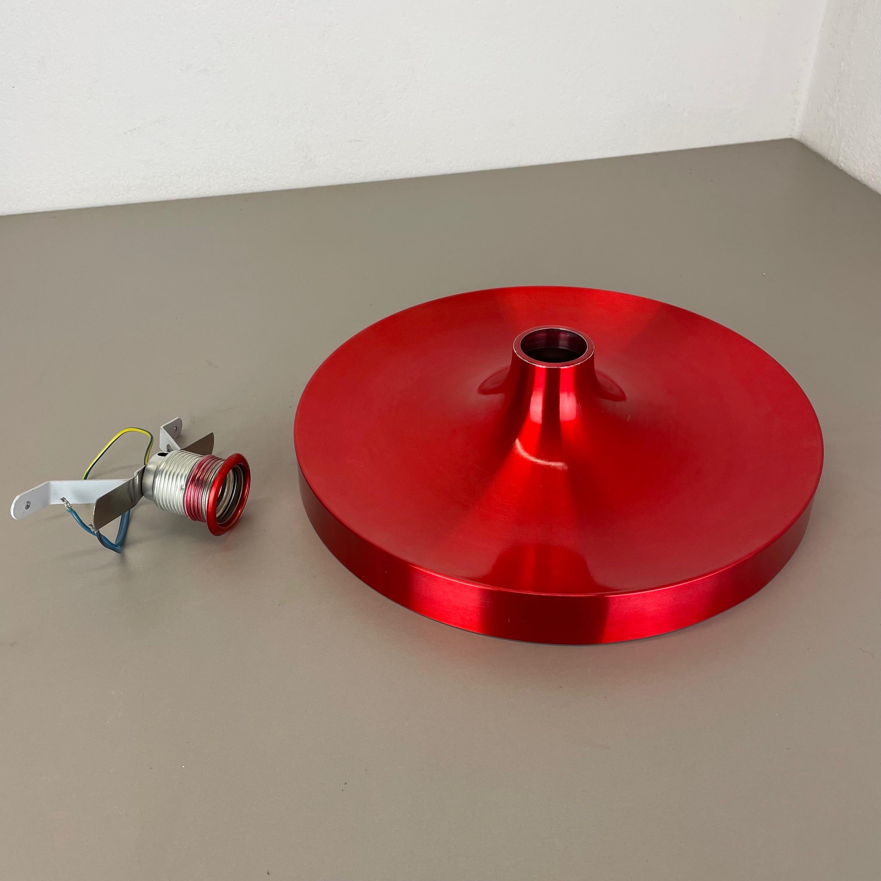 Rare Red Charlotte Perriand Disc Wall Light by Honsel, Germany 1960s For Sale 14