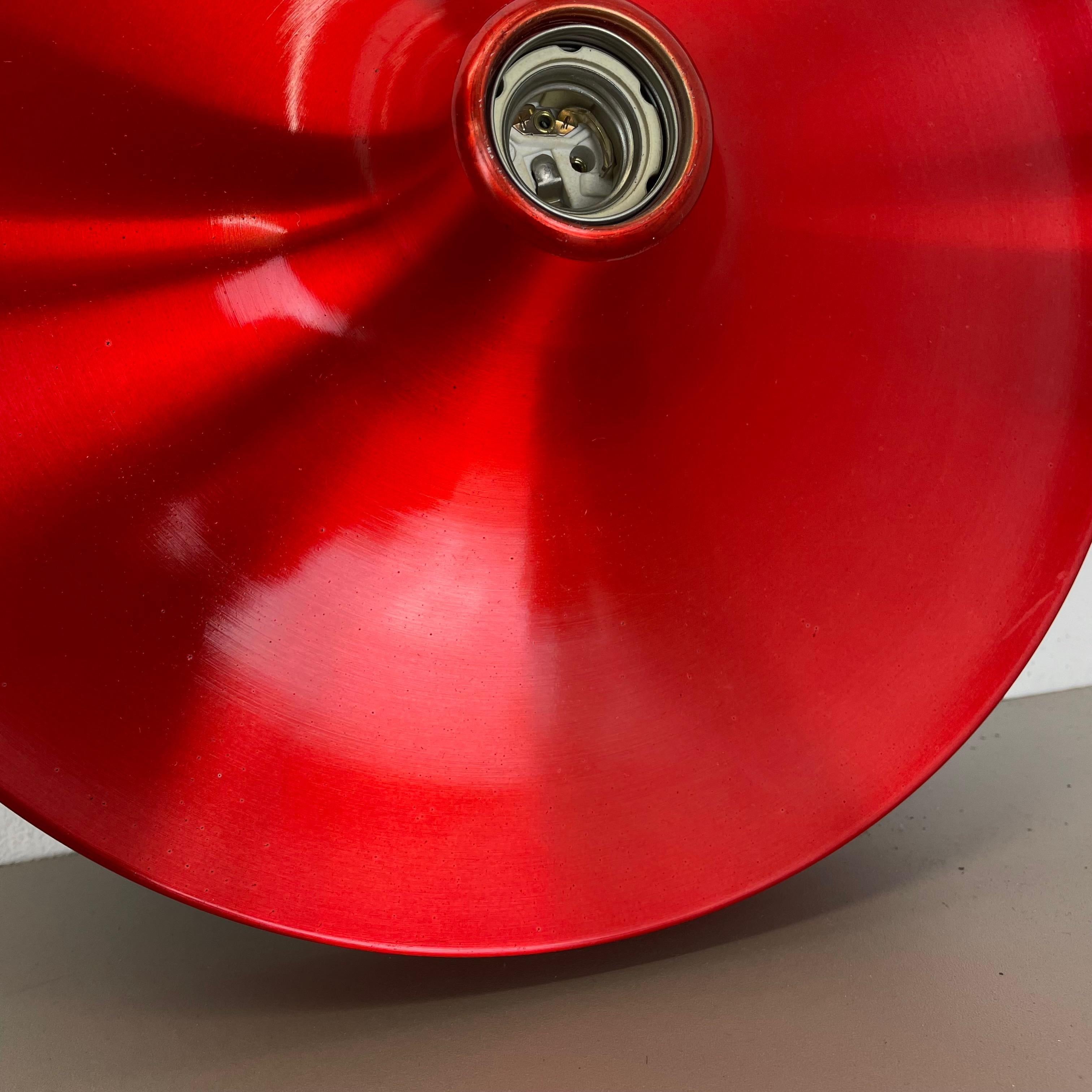 Rare Red Charlotte Perriand Disc Wall Light by Honsel, Germany 1960s For Sale 1