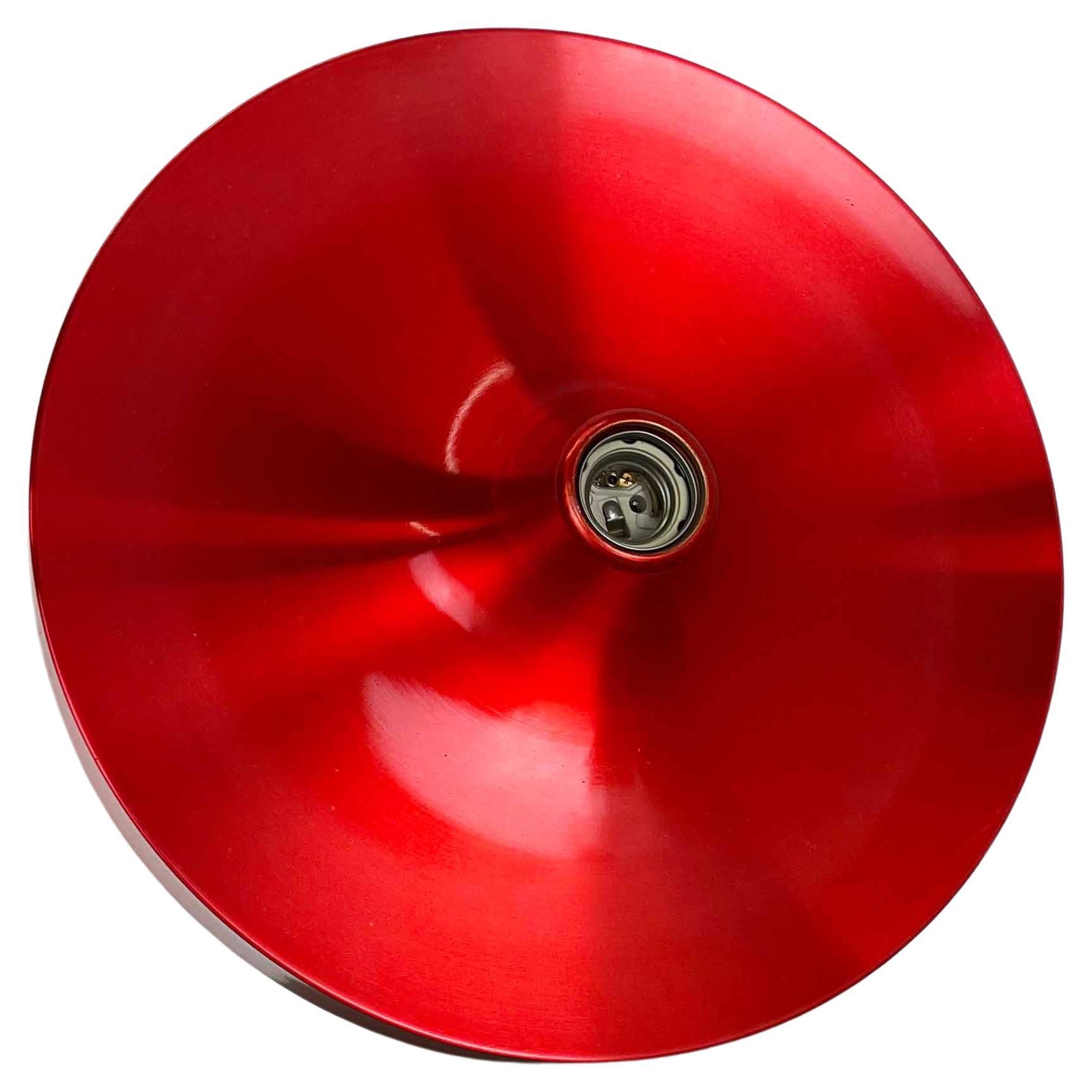 Rare Red Charlotte Perriand Disc Wall Light by Honsel, Germany 1960s For Sale