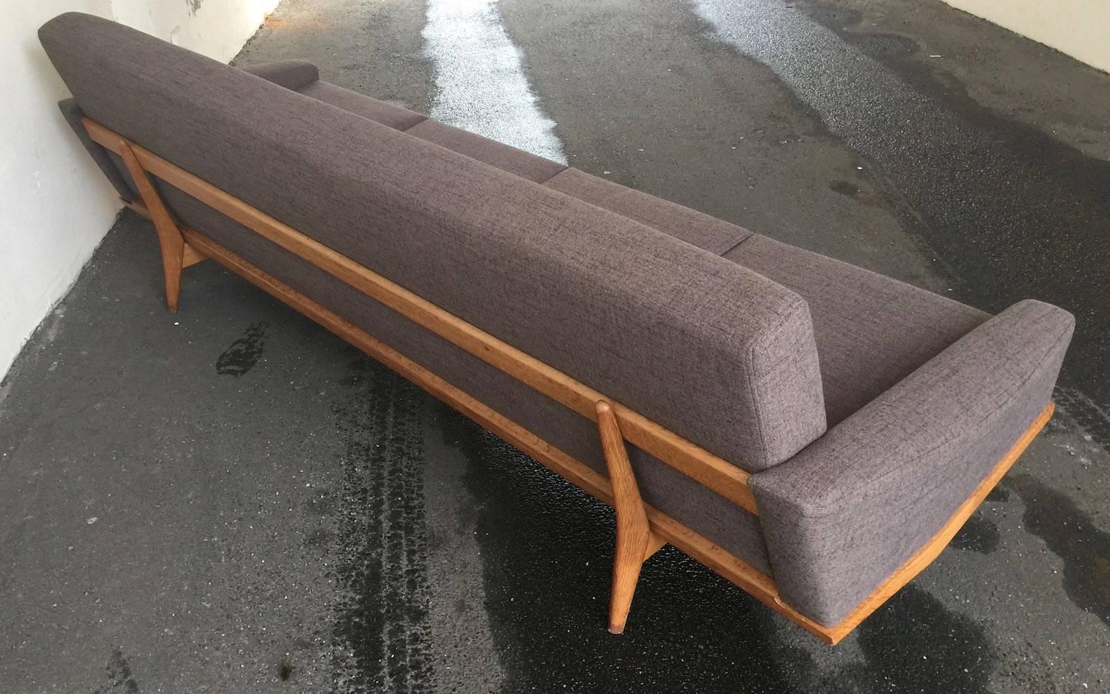Danish Rare Four-Seat No. 221 Sofa by H. W. Klein, Professional Re-Upholstered For Sale