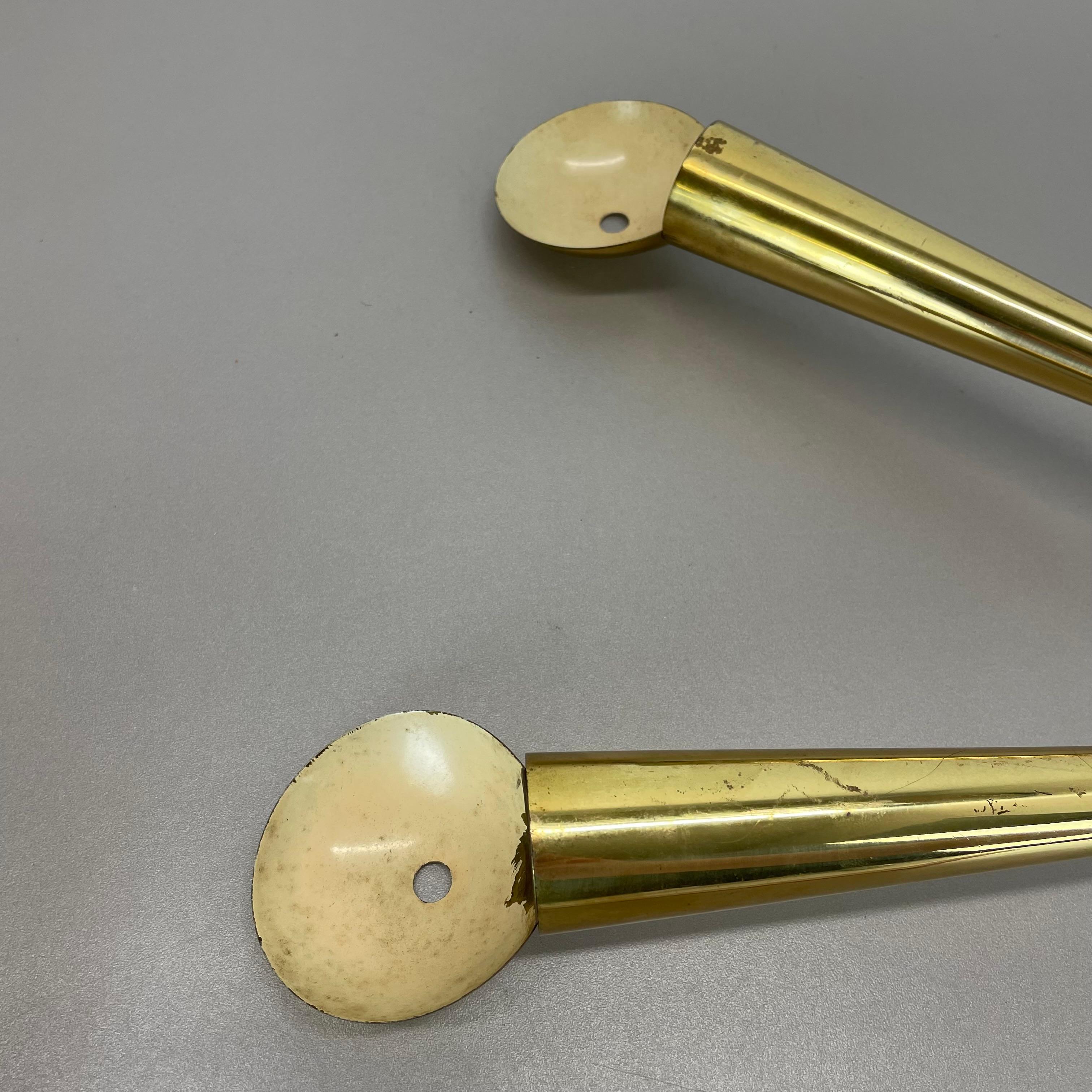rare 41cm Brass Stilnovo Style Theatre Wall Sconce Light, Italy 1950s For Sale 9