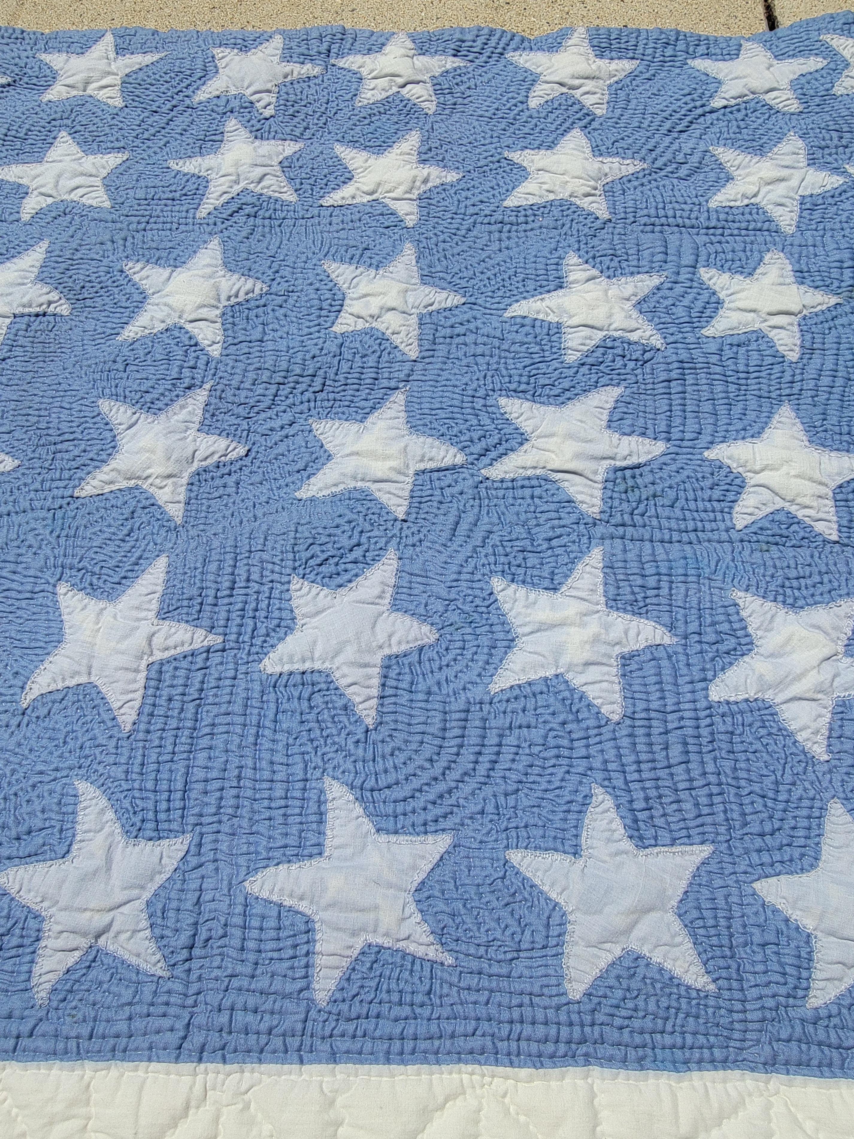American Rare 48 Star Flag Quilt For Sale