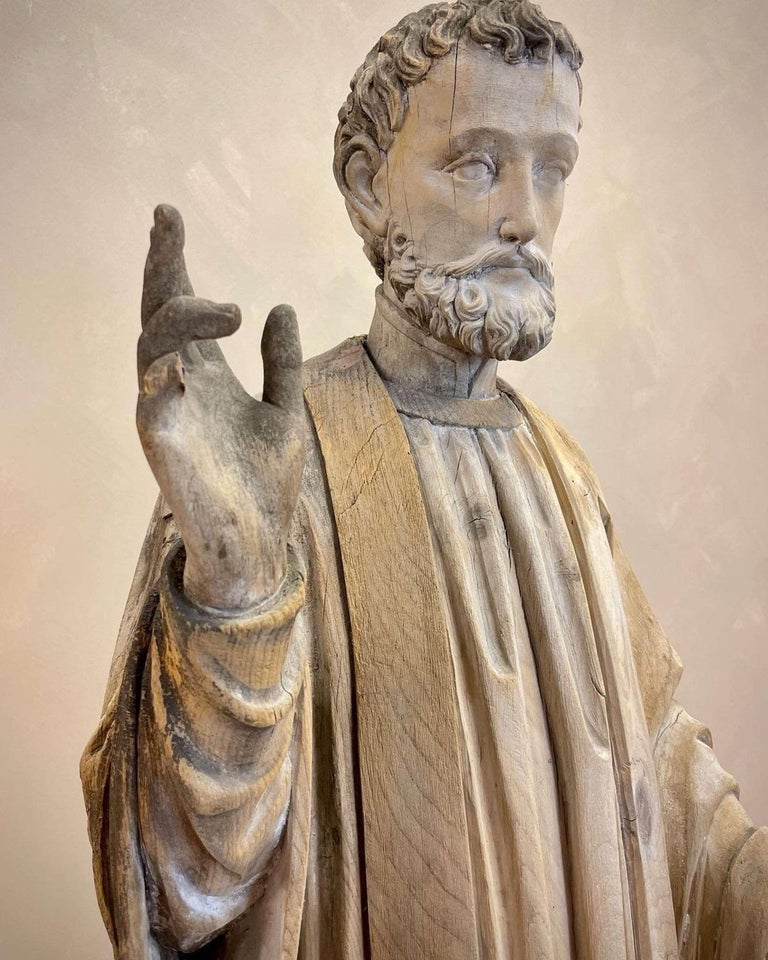 Rare, 18th Century Carved Wood Statue of St Francis Xavier For Sale at ...