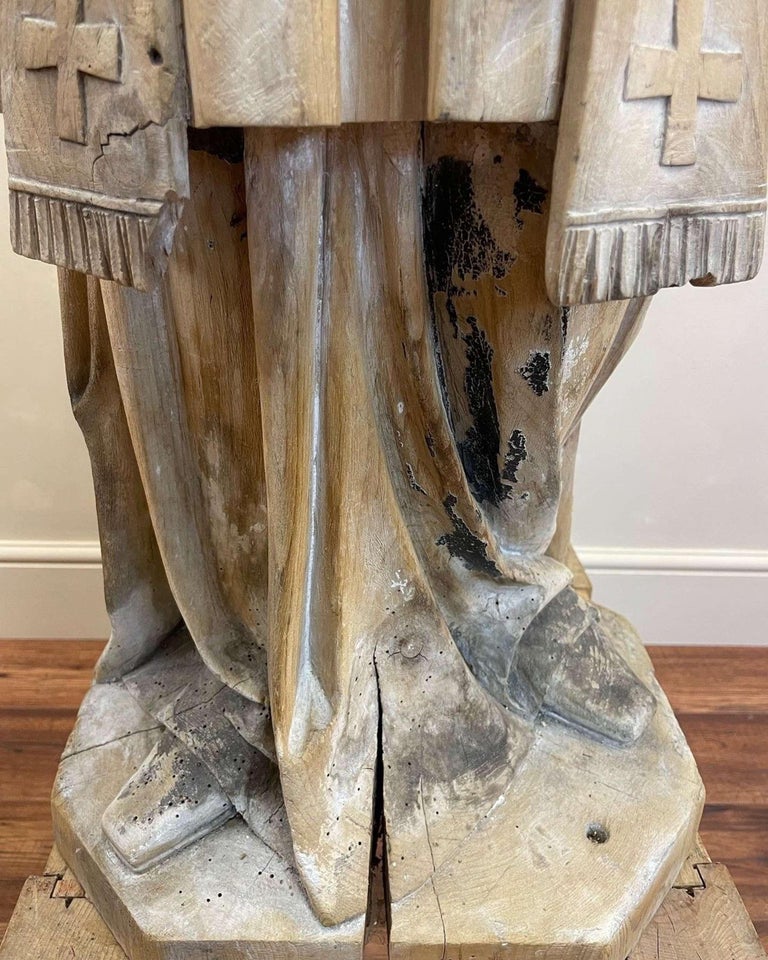 Rare, 18th Century Carved Wood Statue of St Francis Xavier For Sale at ...