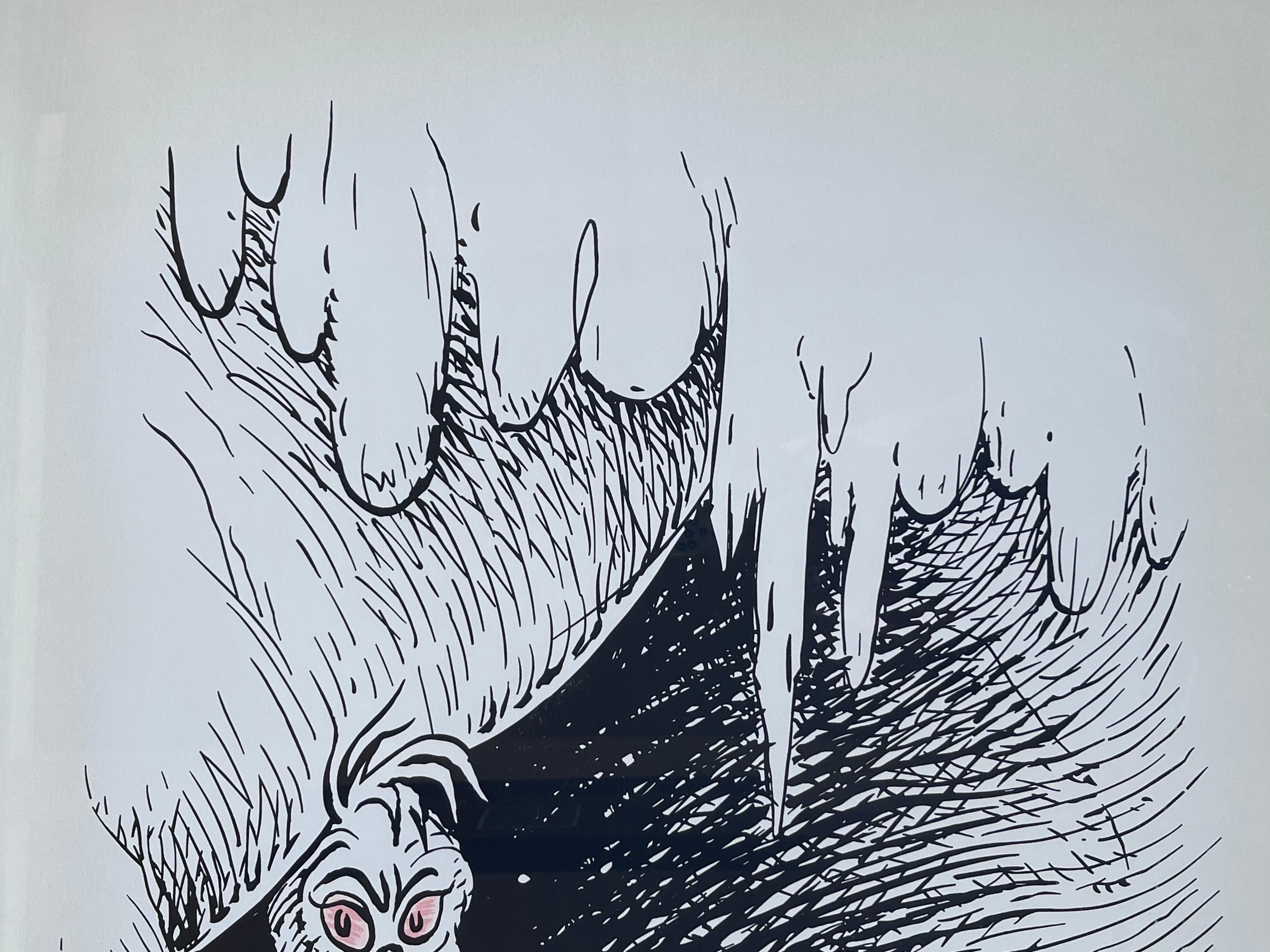 Seltene 50. Jahrestag Dr. Seuss Grinch at Mount Crumpit Serigraphie, maßgefertigt gerahmt (Sonstiges) im Angebot