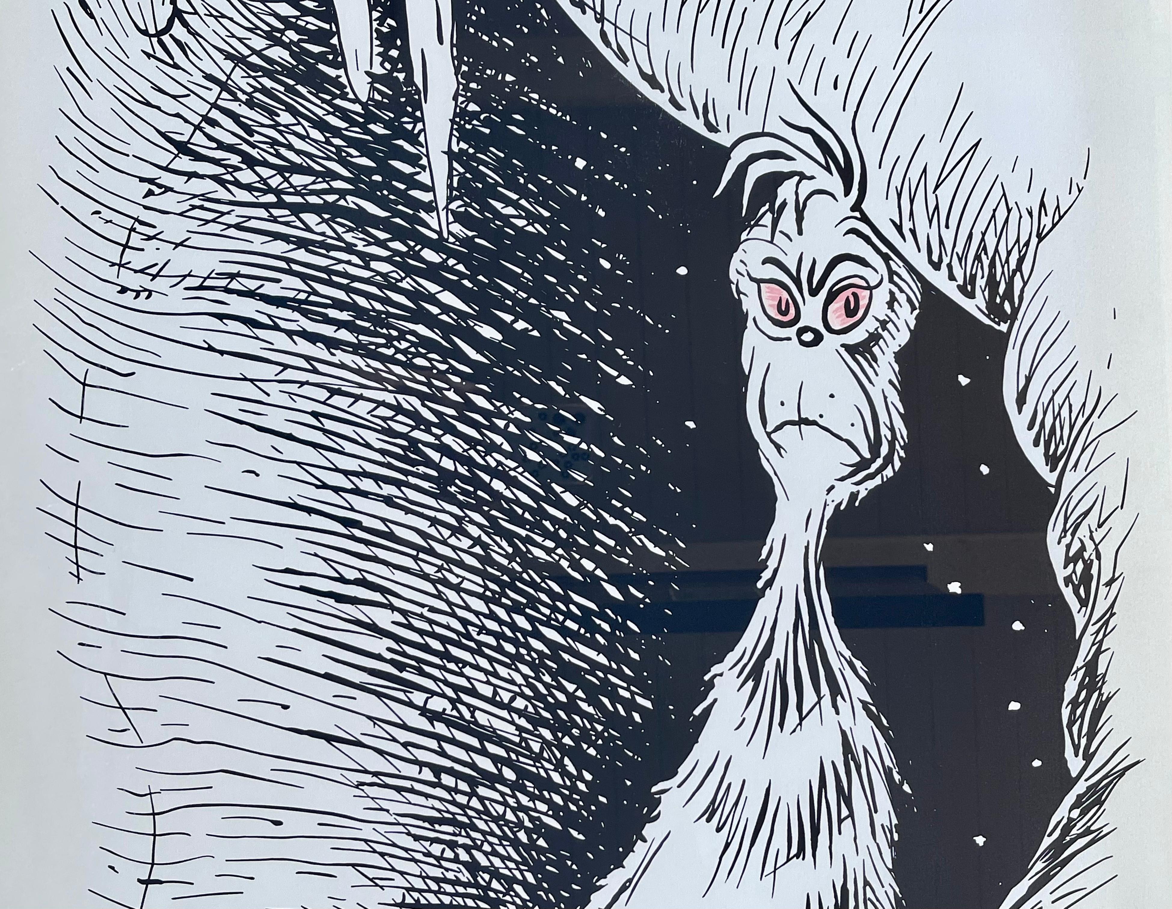 Seltene 50. Jahrestag Dr. Seuss Grinch at Mount Crumpit Serigraphie, maßgefertigt gerahmt (amerikanisch) im Angebot
