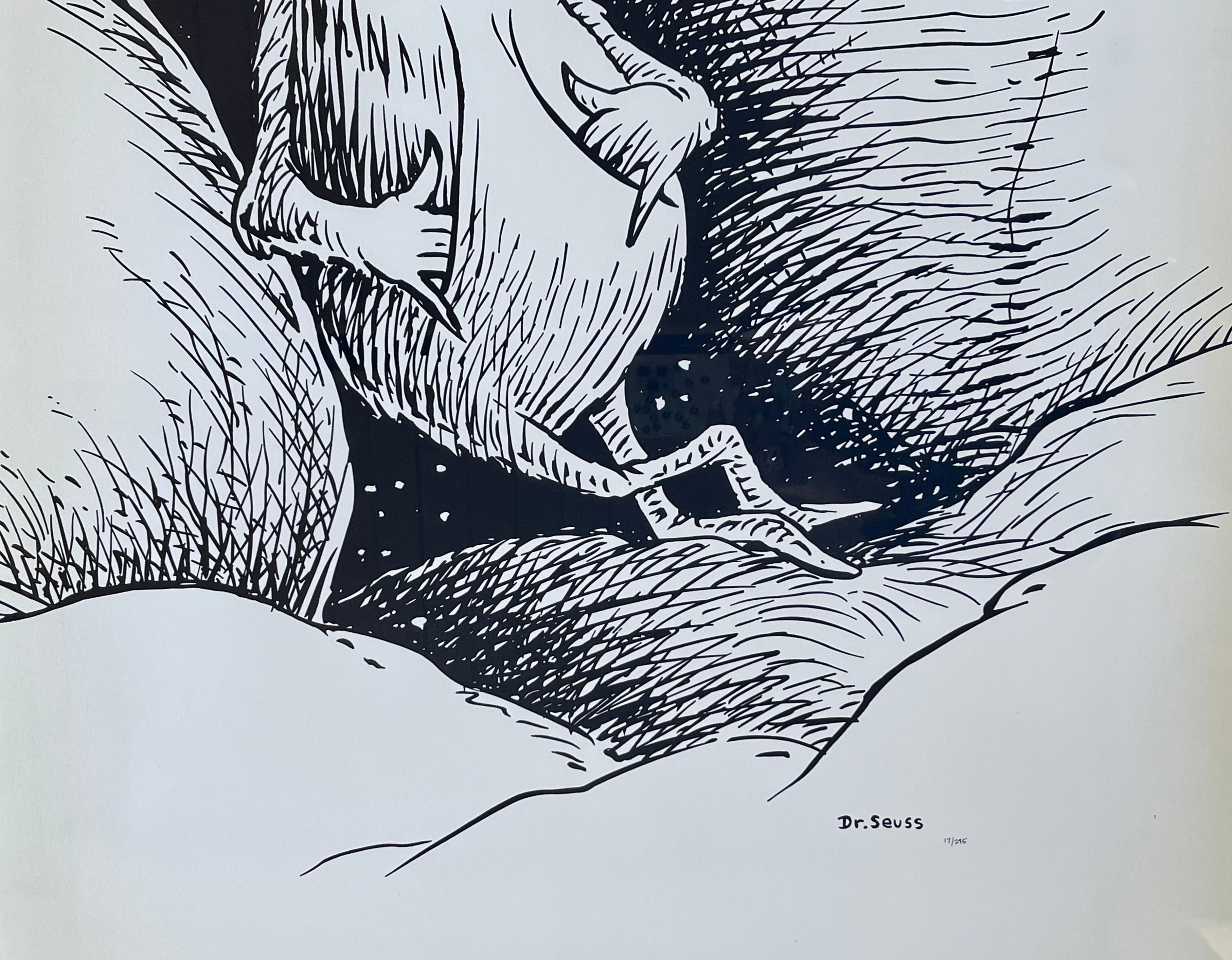 Seltene 50. Jahrestag Dr. Seuss Grinch at Mount Crumpit Serigraphie, maßgefertigt gerahmt (Geprägt) im Angebot