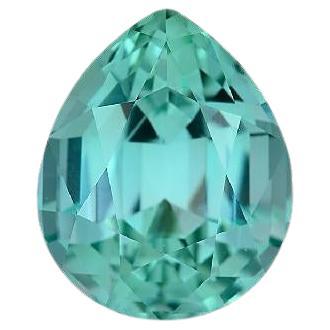 Rare 5.33 Carat Nigerian Paraíba Tourmaline, Step-Cut Pear Shape, GIA Certified in vendita