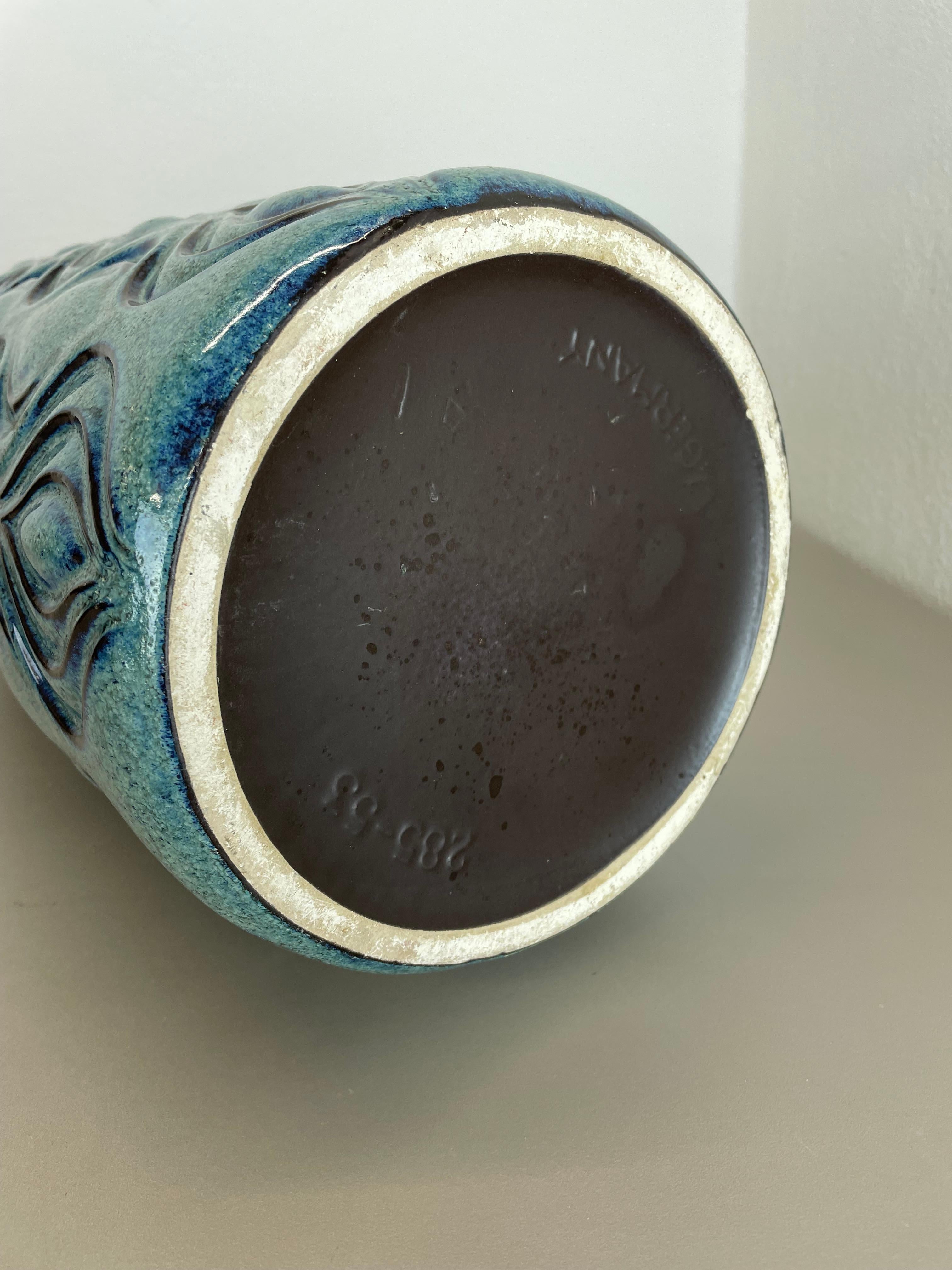 Rare vase « Onion » turquoise de 54 cm en lave grasse de Scheurich, Allemagne, années 1970 en vente 7