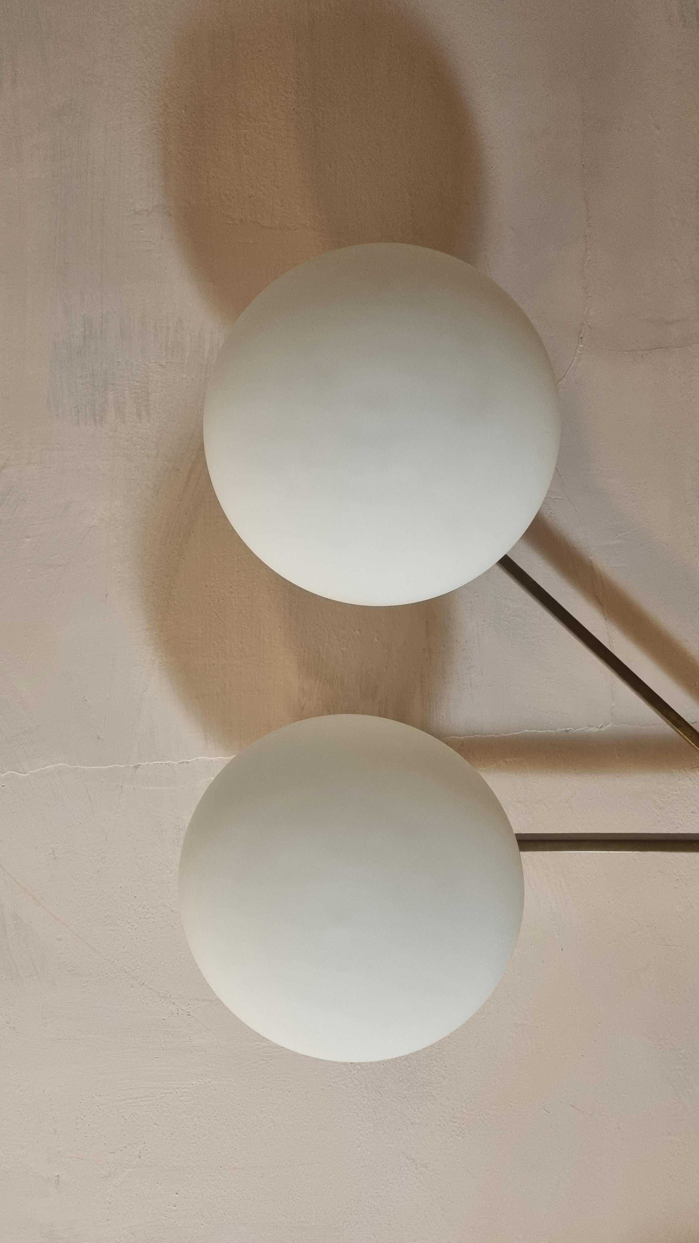 Rare 6 Lune ceiling lamp designed by Angelo Lelii for Arredoluce 1961 in vendita 3