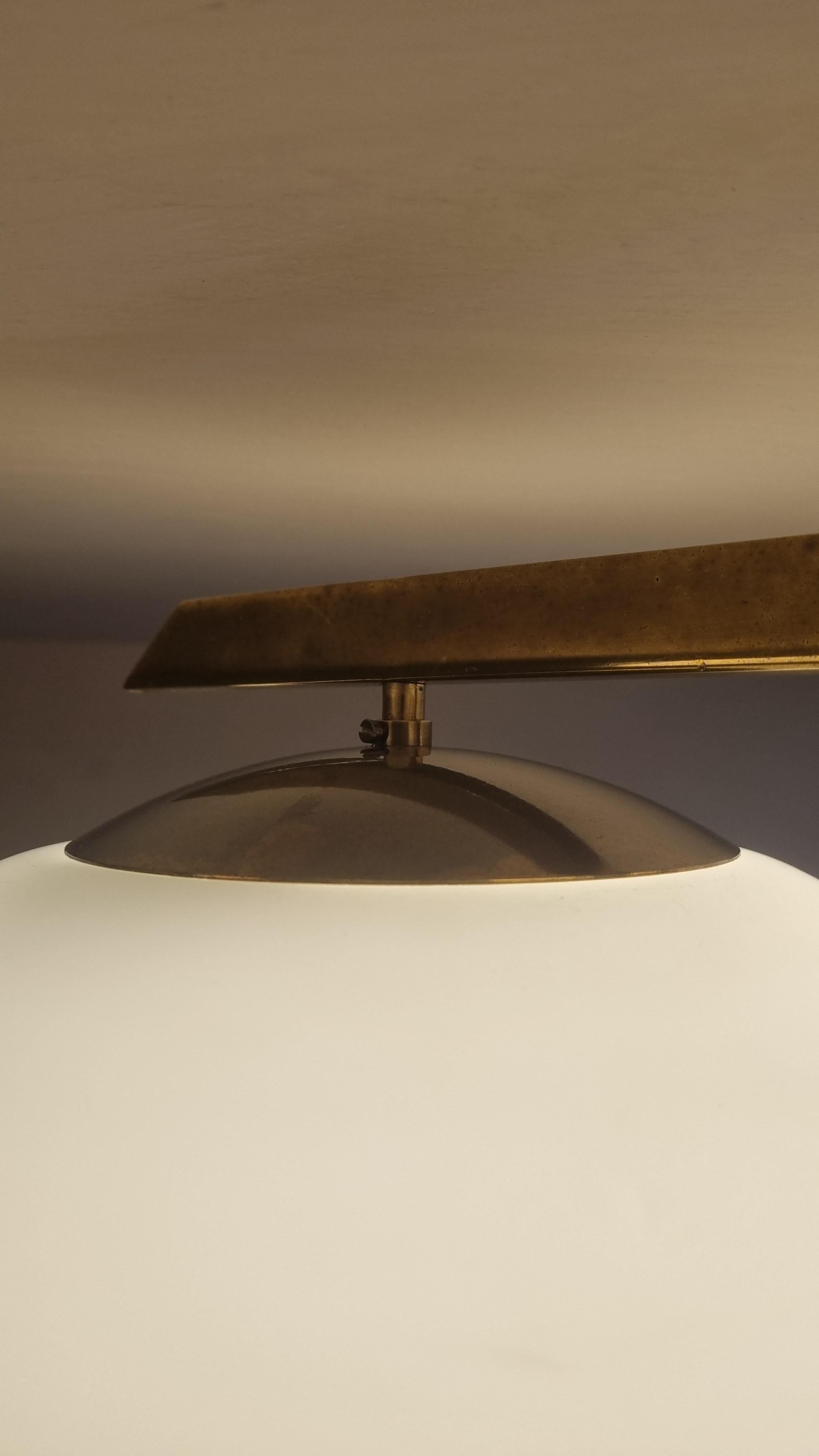 Rare 6 Lune ceiling lamp designed by Angelo Lelii for Arredoluce 1961 in vendita 1