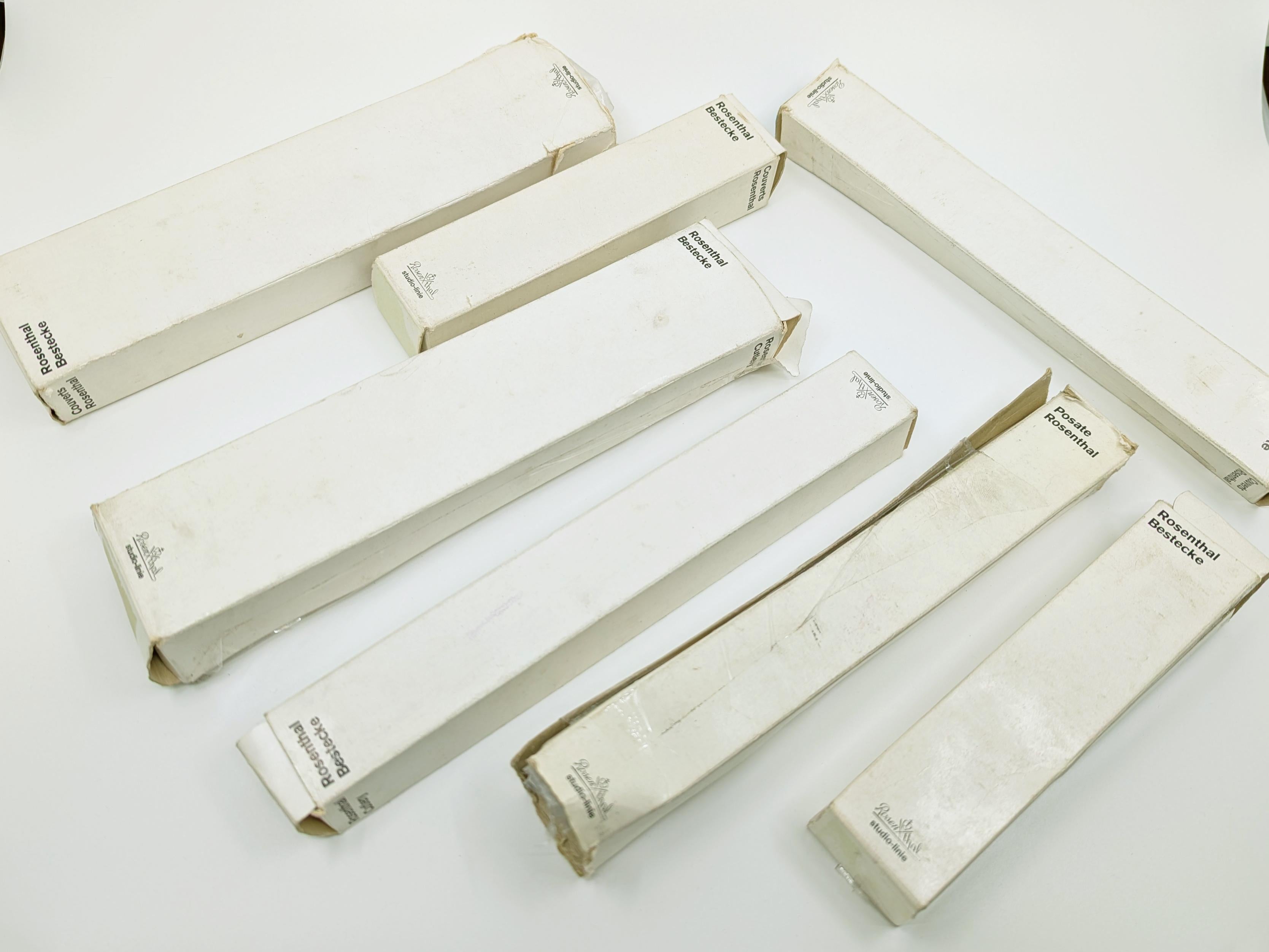 Raro set di posate Lotus in metallo placcato argento per 6 persone di Rosenthal, anni '60 in vendita 10