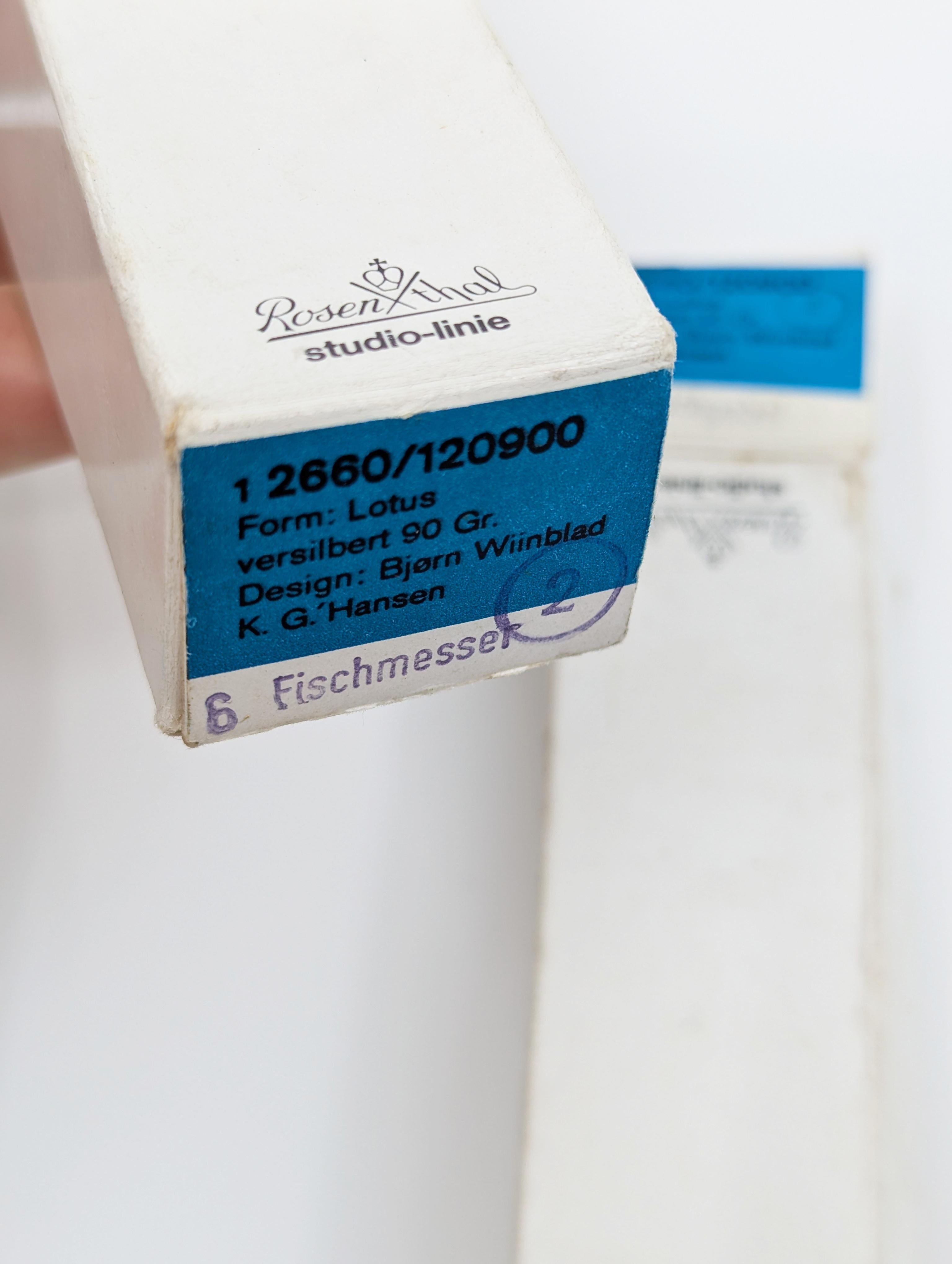 Raro set di posate Lotus in metallo placcato argento per 6 persone di Rosenthal, anni '60 in vendita 11