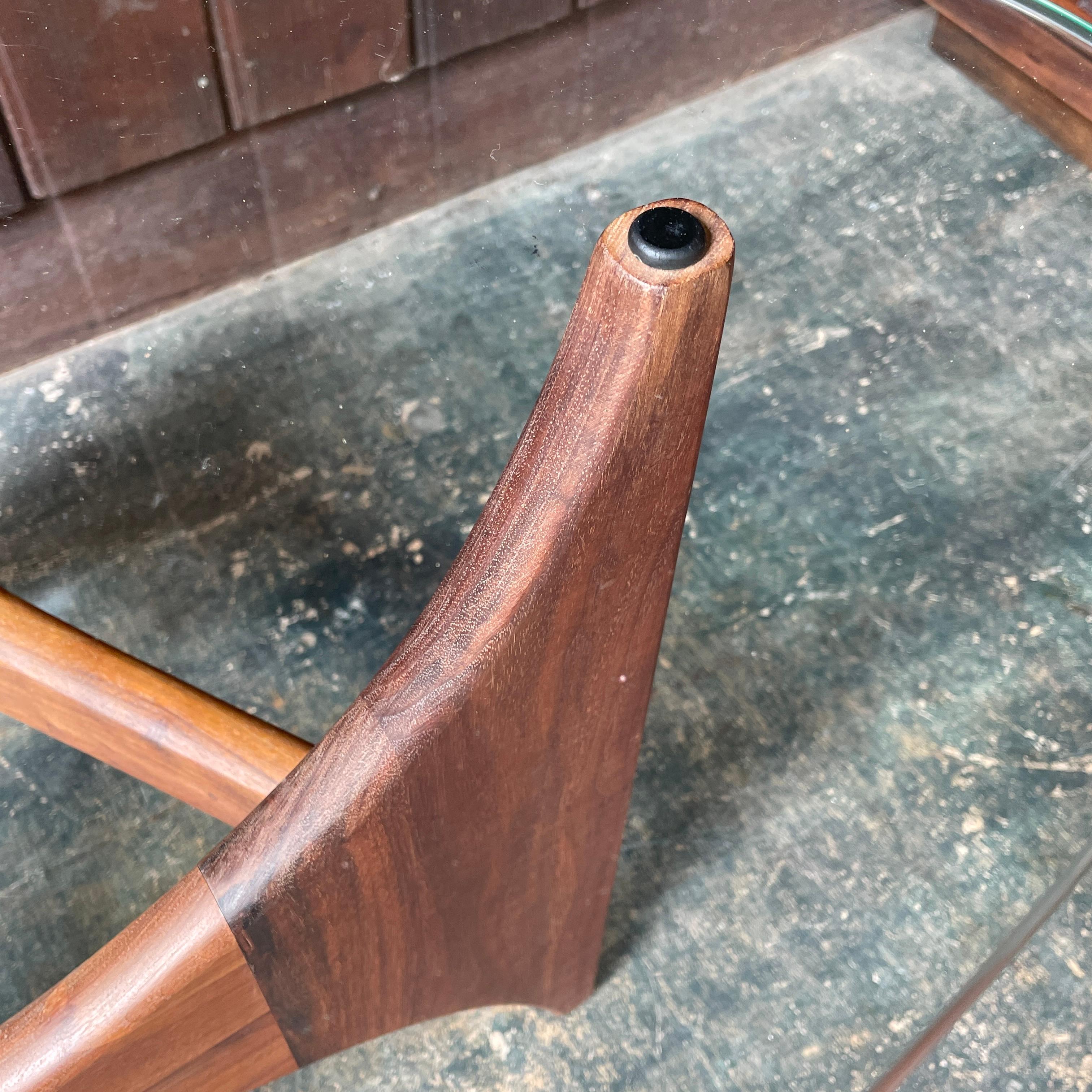 Rare 60s Adrian Pearsall Walnut Triangular Sofa Side Tables like Isamu Noguchi For Sale 8