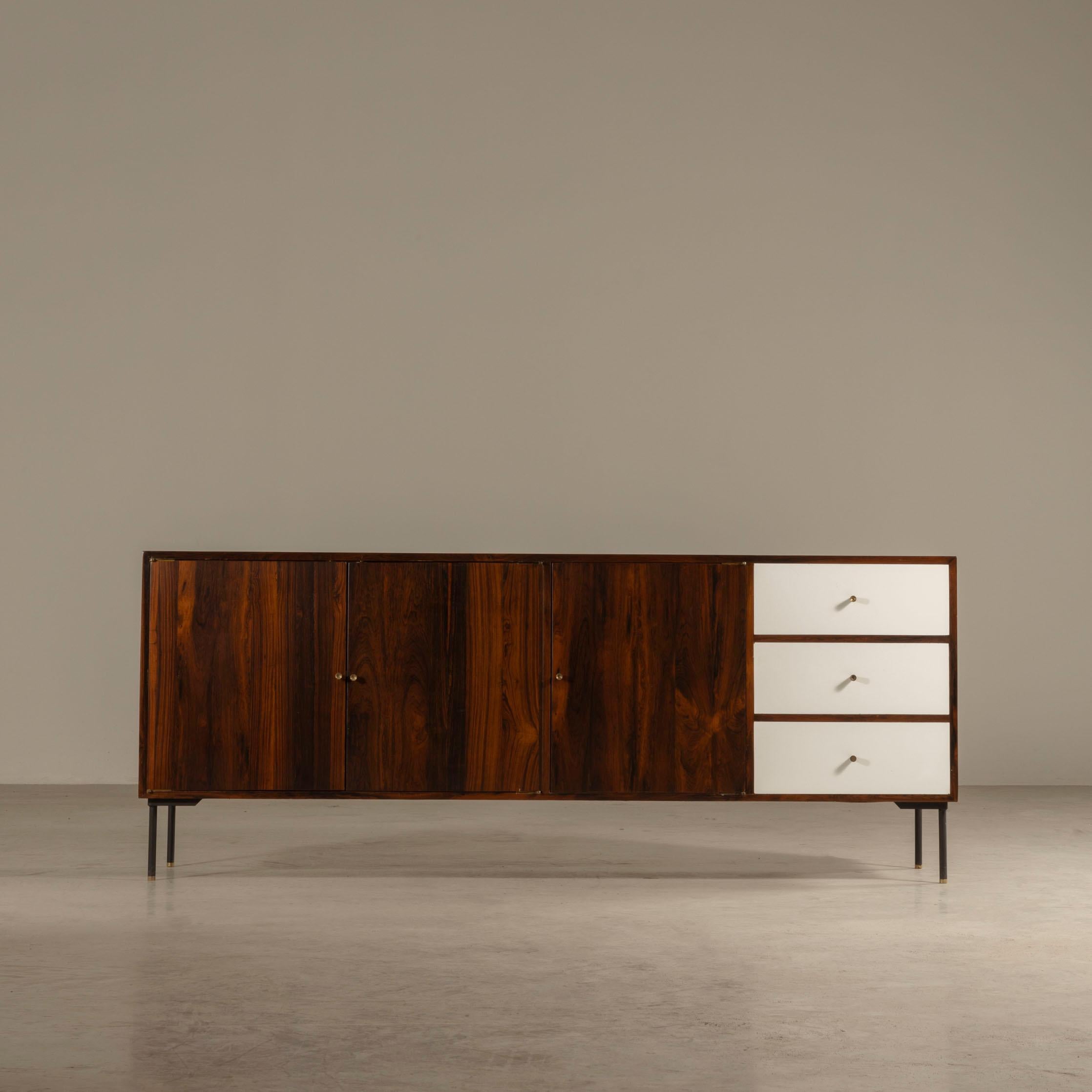 Introducing the Geraldo de Barros sideboard, a rare and exceptional piece of furniture designed by one of the most influential Brazilian artists of the 20th century.

Geraldo de Barros was a pioneering artist and designer, who made significant