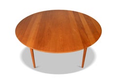 Rare 63" Round Solid Teak Danish Modern Dining Table by Cado and France and Søn