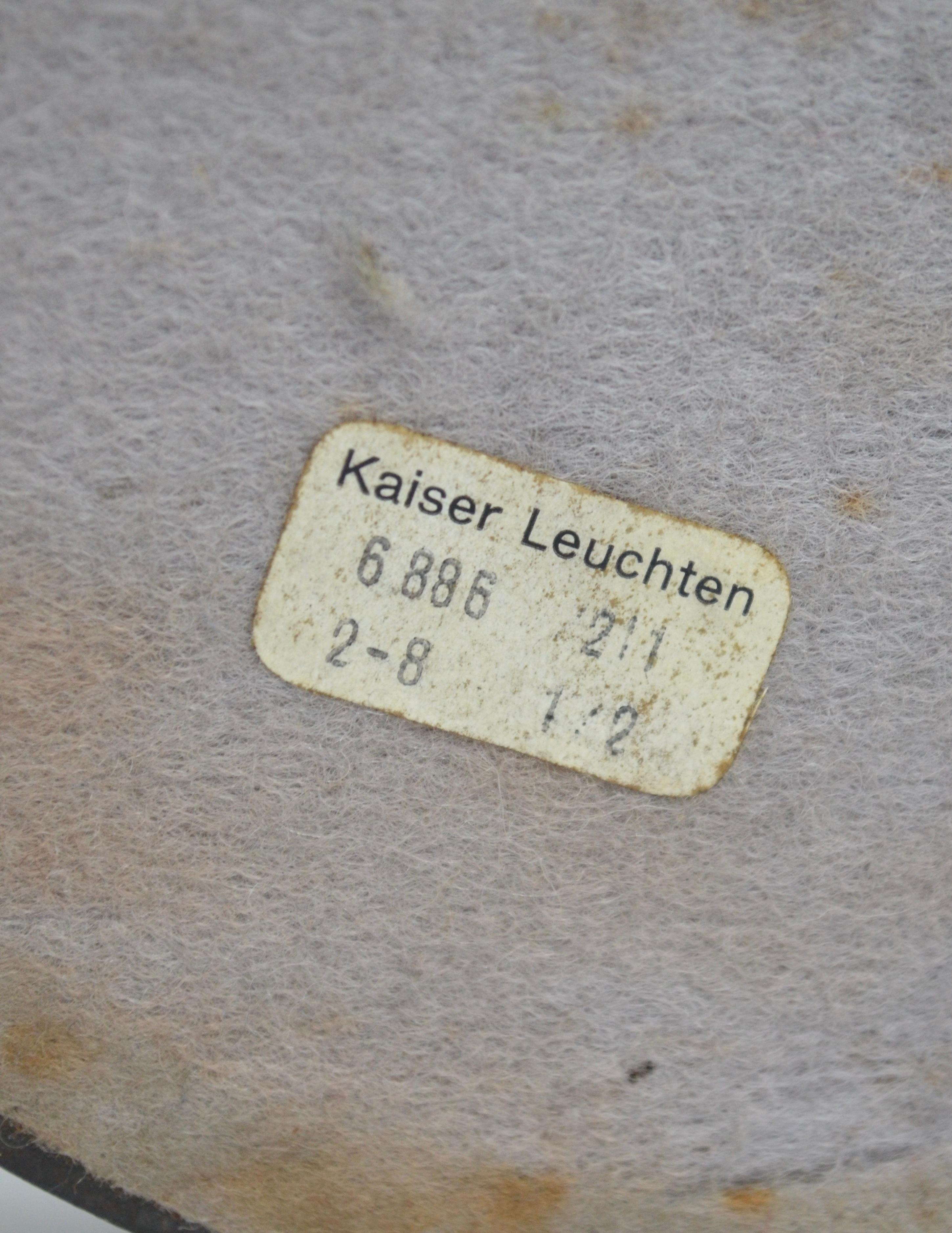 Rare 6886 model table lamp, Kaiser, Germany, 1960s For Sale 3
