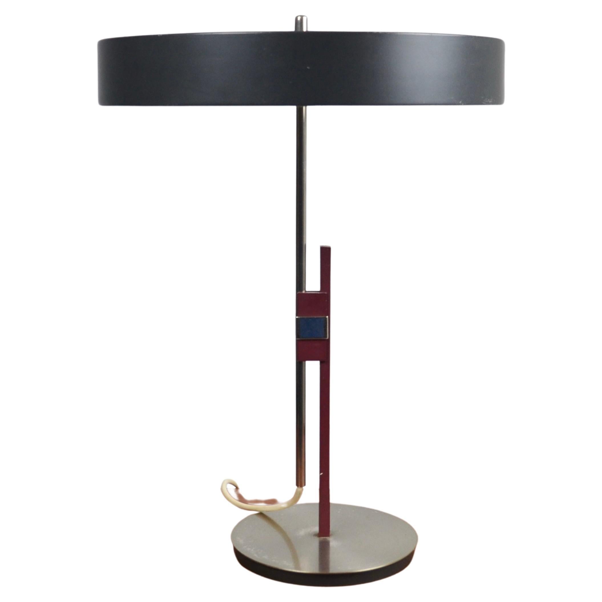 Rare 6886 model table lamp, Kaiser, Germany, 1960s For Sale