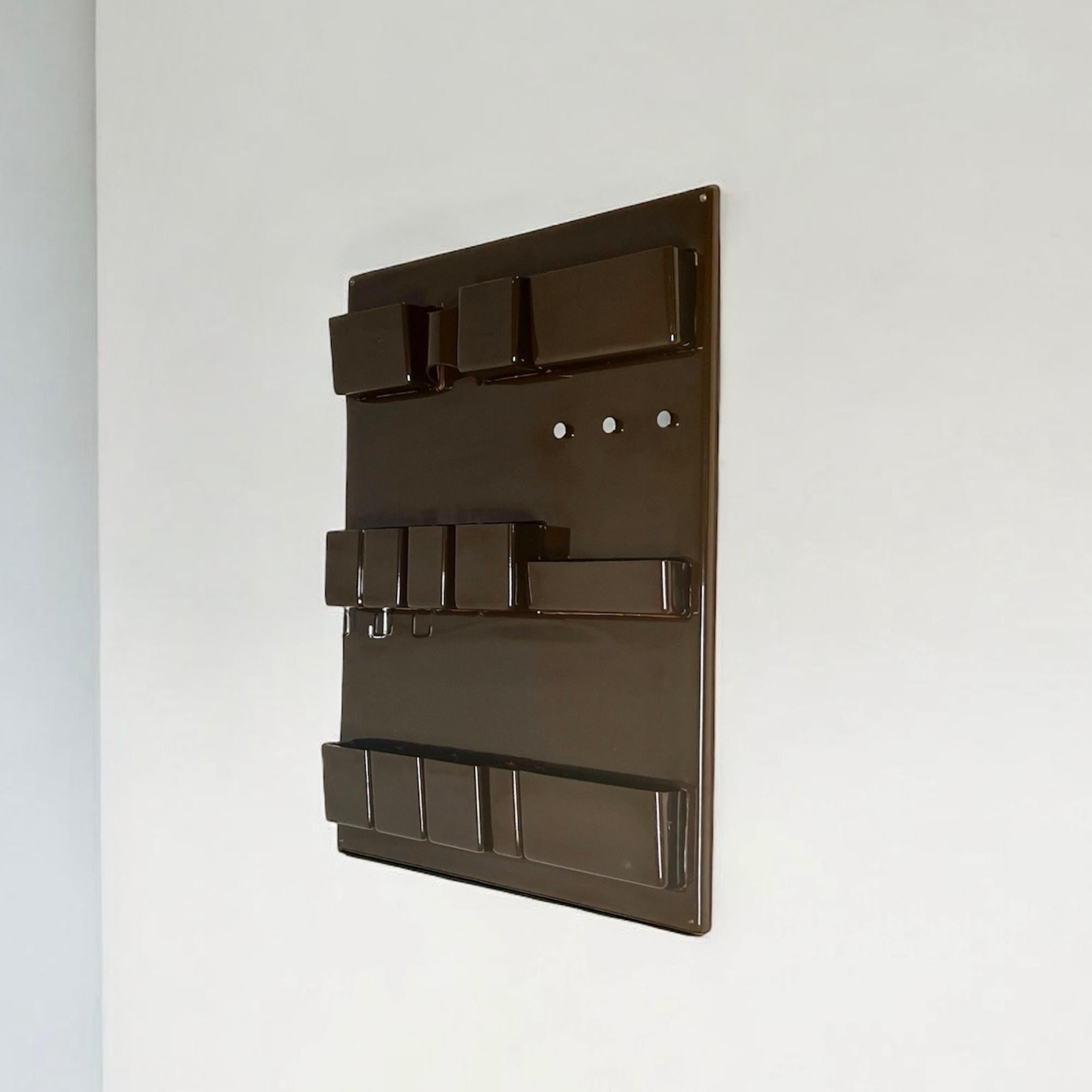Plastic Rare 70s Italian Wall Unit 'Portatutto' by Ferrarin and Salvioli for Lamperti