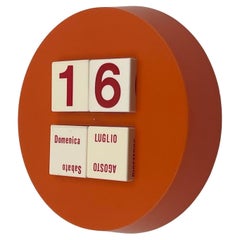 Rare 70s Space Age Perpetual Calendar – Orange Used Design Collectible