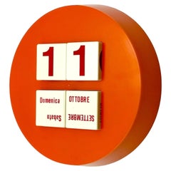 Rare 70s Space Age Perpetual Calendar – Orange Vintage Design Collectible
