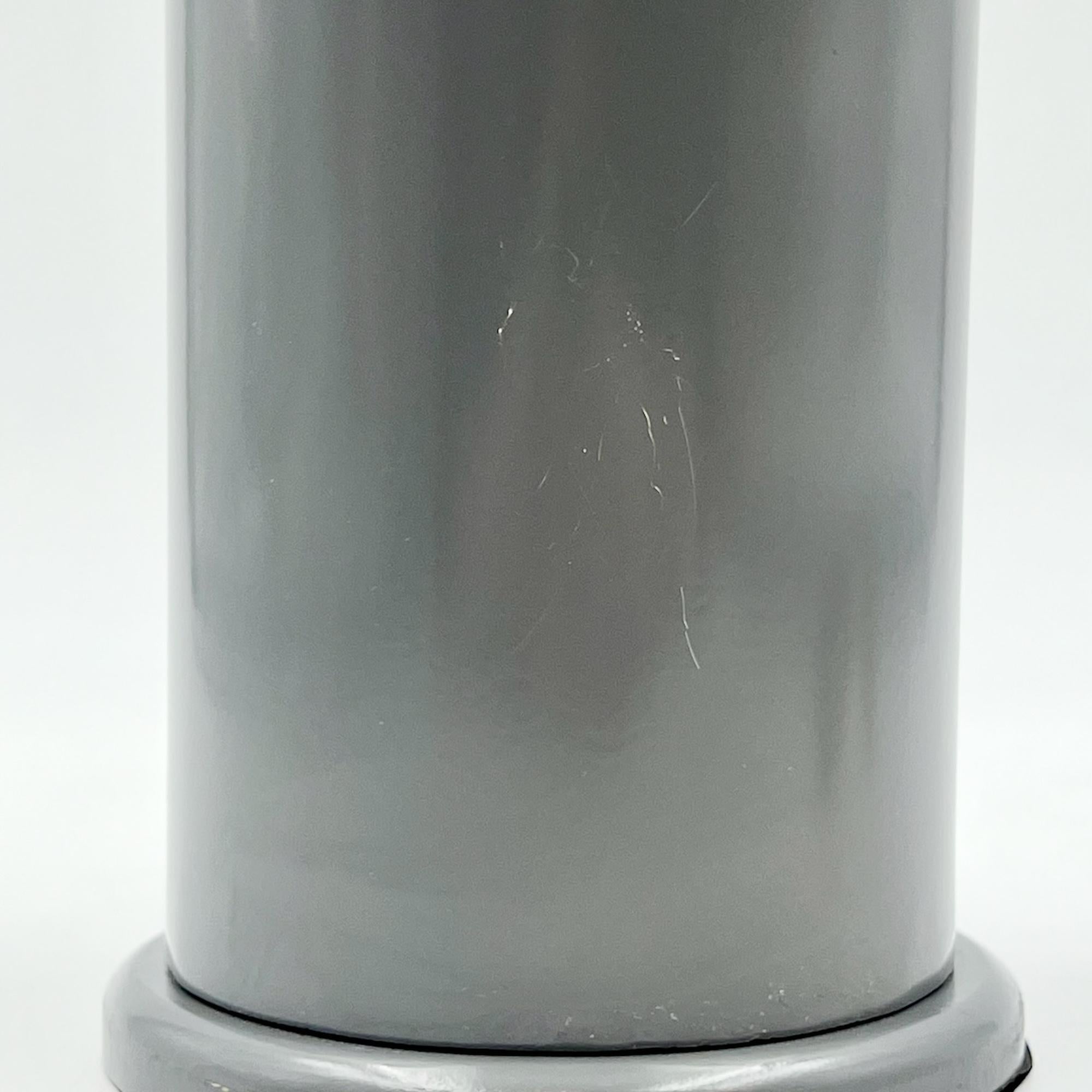 Rare 70s Tabletop Lipstick Mirror in Glossy Grey - Rodolfo Bonetto Design Style 2