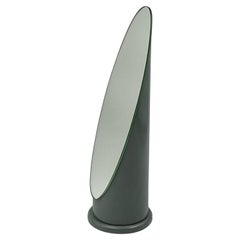 Rare 70s Tabletop Lipstick Mirror in Glossy Grey - Rodolfo Bonetto Design Style 