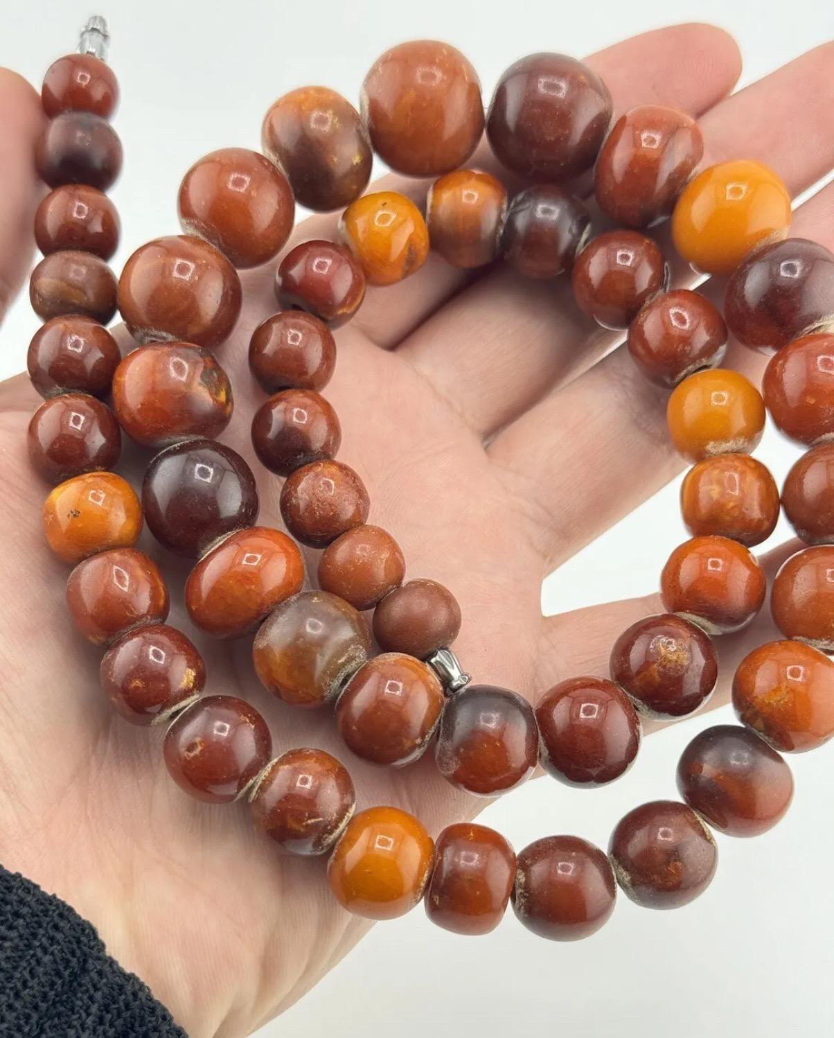 Rare 72 Grams Of Fine Butterscotch Amber Necklace 3