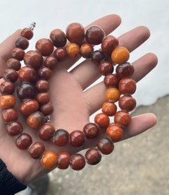 Rare 72 Grams Of Fine Butterscotch Amber Necklace