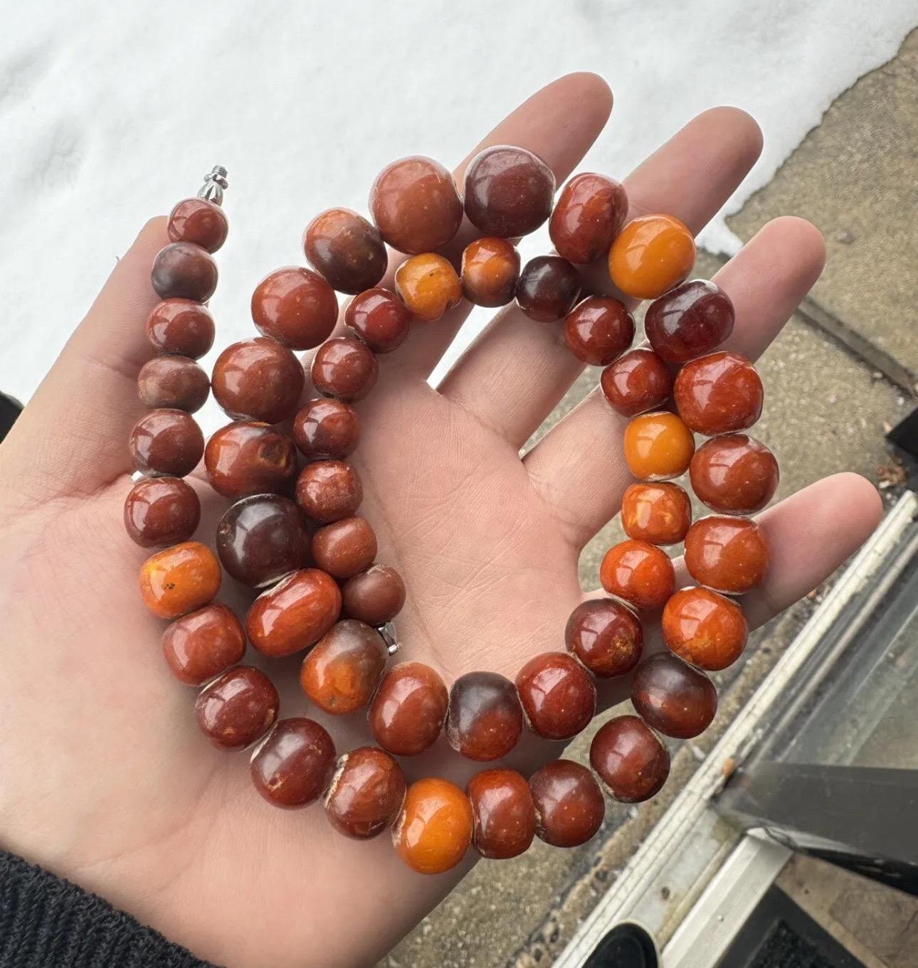 Rare 72 Grams Of Fine Butterscotch Amber Necklace 2