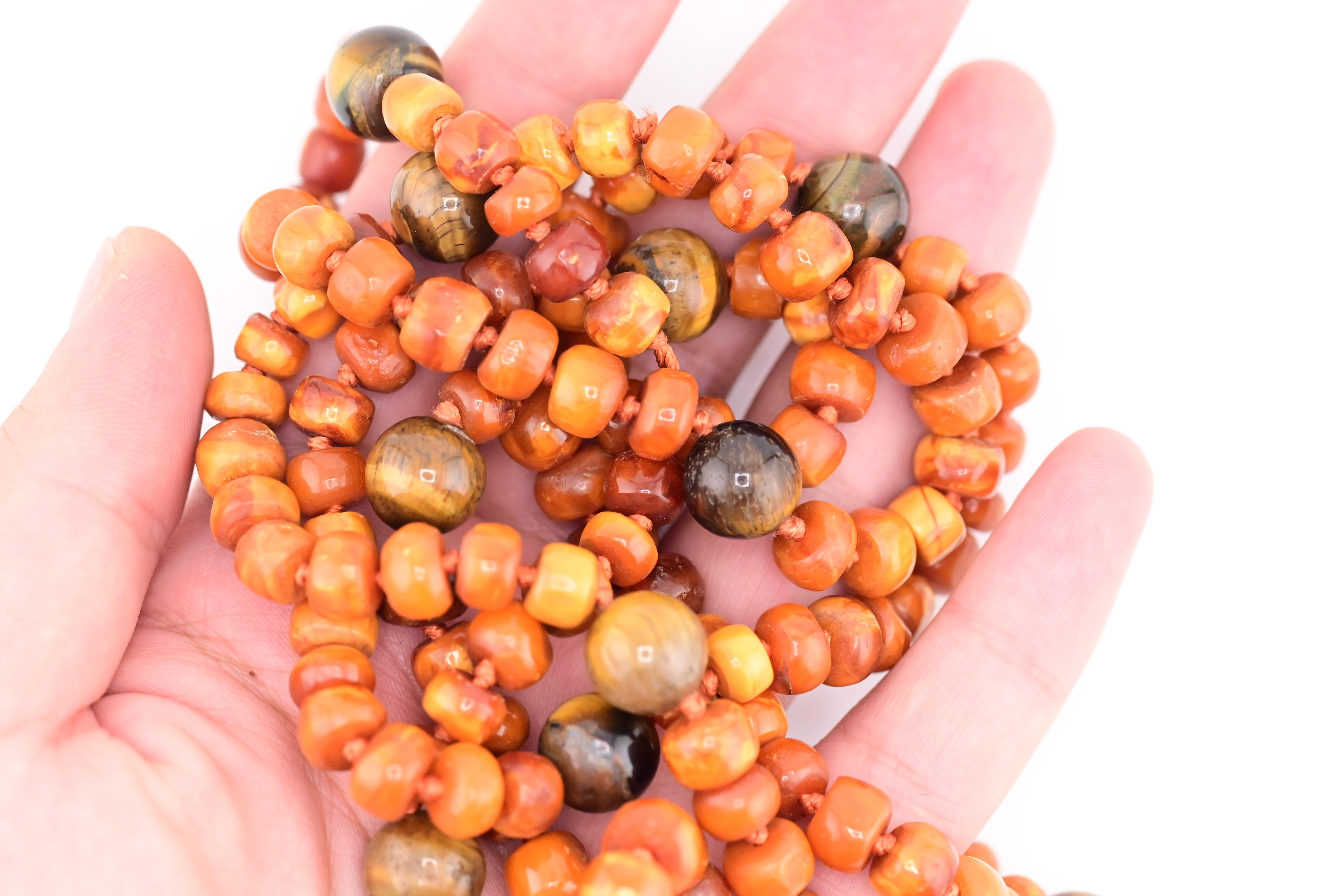 Rare 76.1 Grams Of Fine Butterscotch Amber Necklace Or Prayer Beads 1