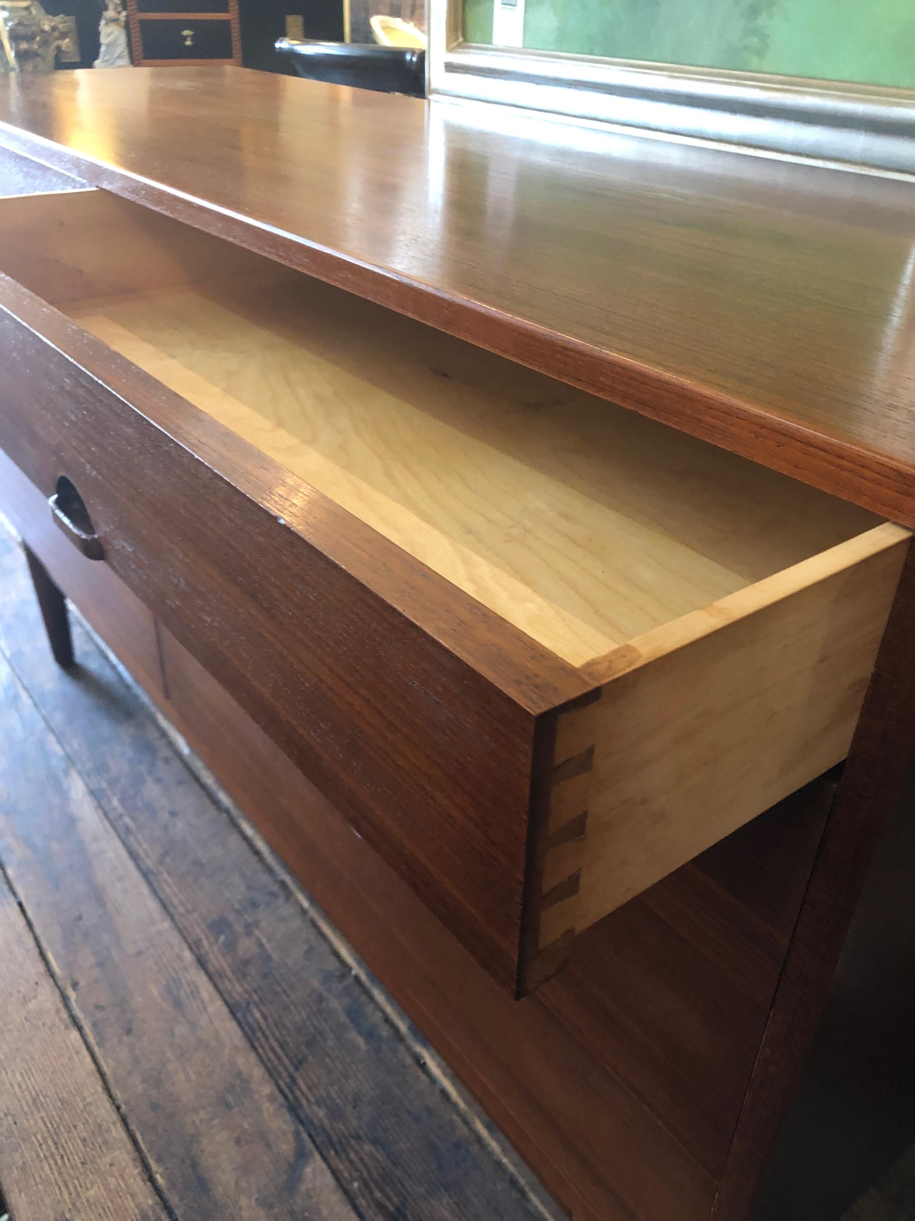 Rare 8 Drawer Teak Danish Mid-Century Modern Chest of Drawers by Erik Worts In Excellent Condition In Hopewell, NJ