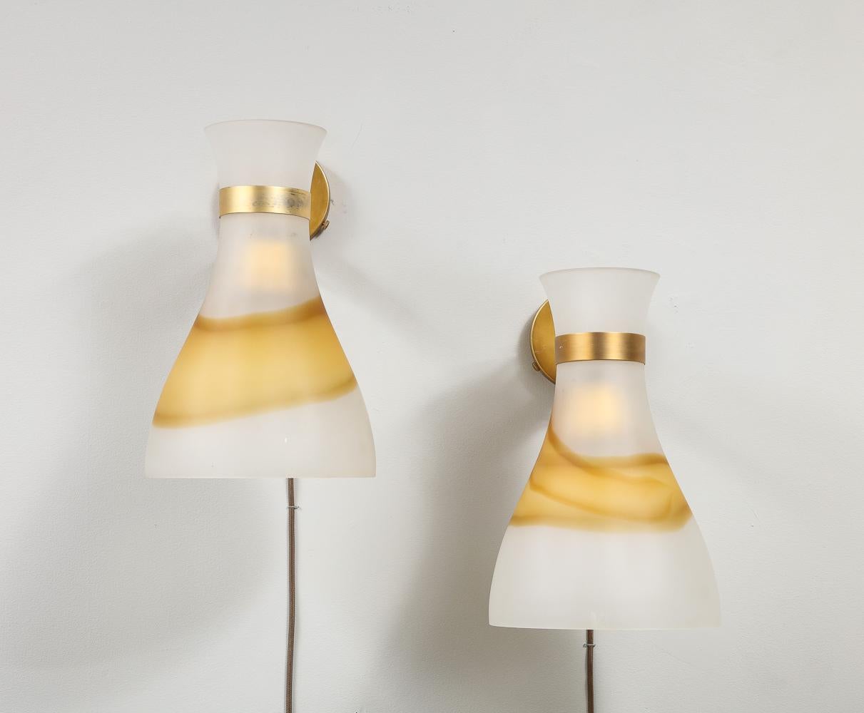 Mid-Century Modern Rare 802 Wall Lights by Tobia Scarpa for Venini