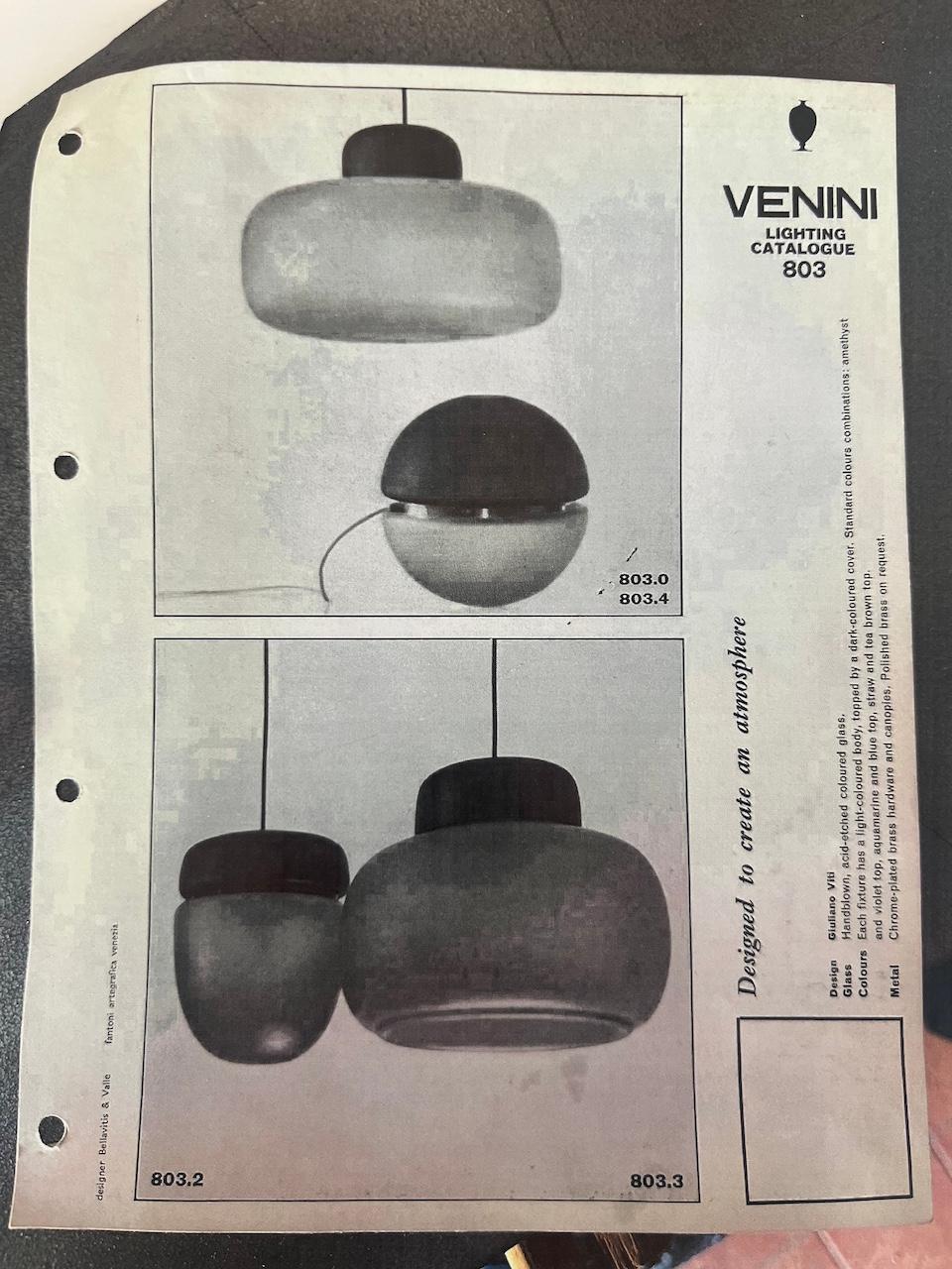 Rari pendenti della serie '803' di Guiliano Viti per Venini in vendita 11