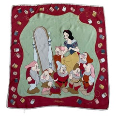 Rara sciarpa in seta anni '80 Donaldson Disney Snow White