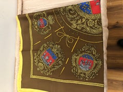 Rare 89/90 HERMES Les Armes de Paris Silk Twill Scarf by Hugo Grygkar w/box