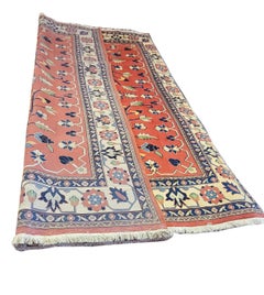 Rare 8'x10' Antique Heriz - Persian Serapi Rug - Salmon & Cream