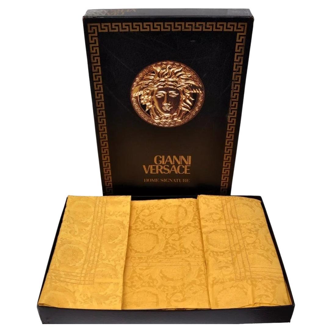 Rare 90s Vintage Gianni Versace Home Signature Bedding Set  ***NEW in the BOX For Sale