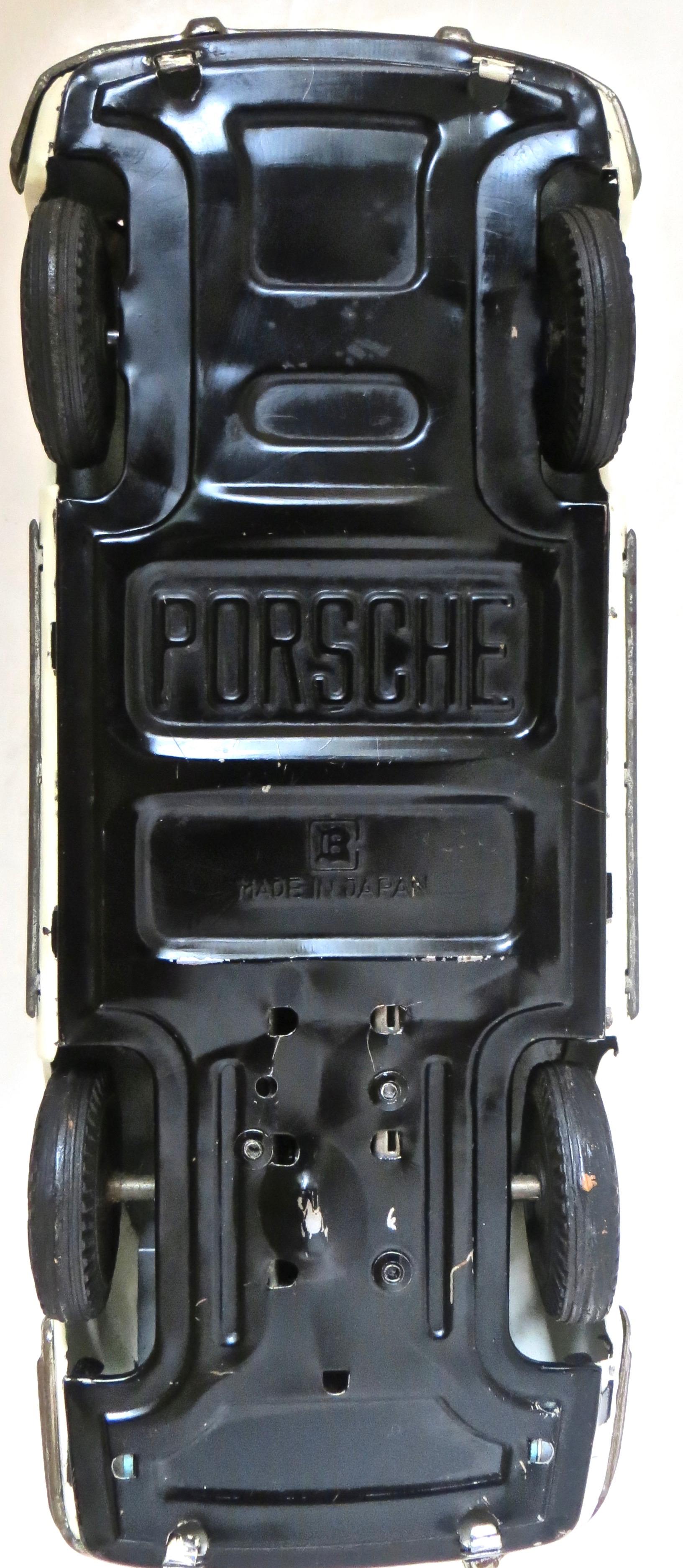 Metalwork Rare 911 Porsche Friction Tin Toy by Bandai Toy Co. Made in Japan Circa 1960's For Sale