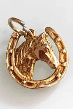 Rare 9ct 375 Gold Equestrian Charm