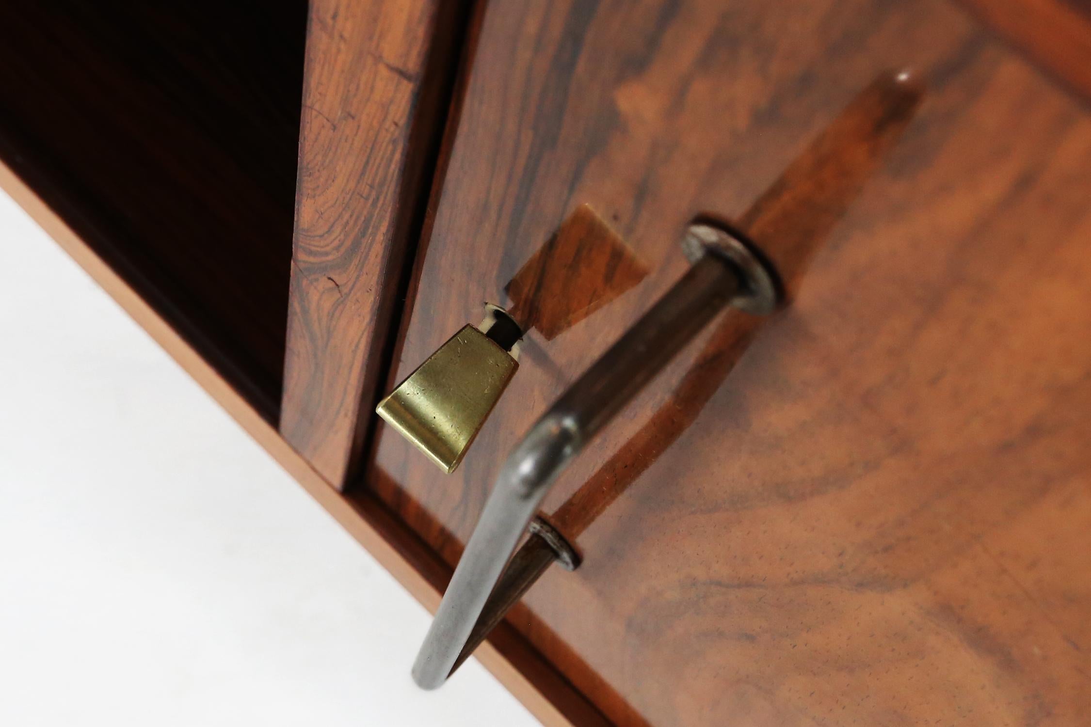 Rare A-geometrically Italian Mid-century cabinet in rosewood, 1960s For Sale 1