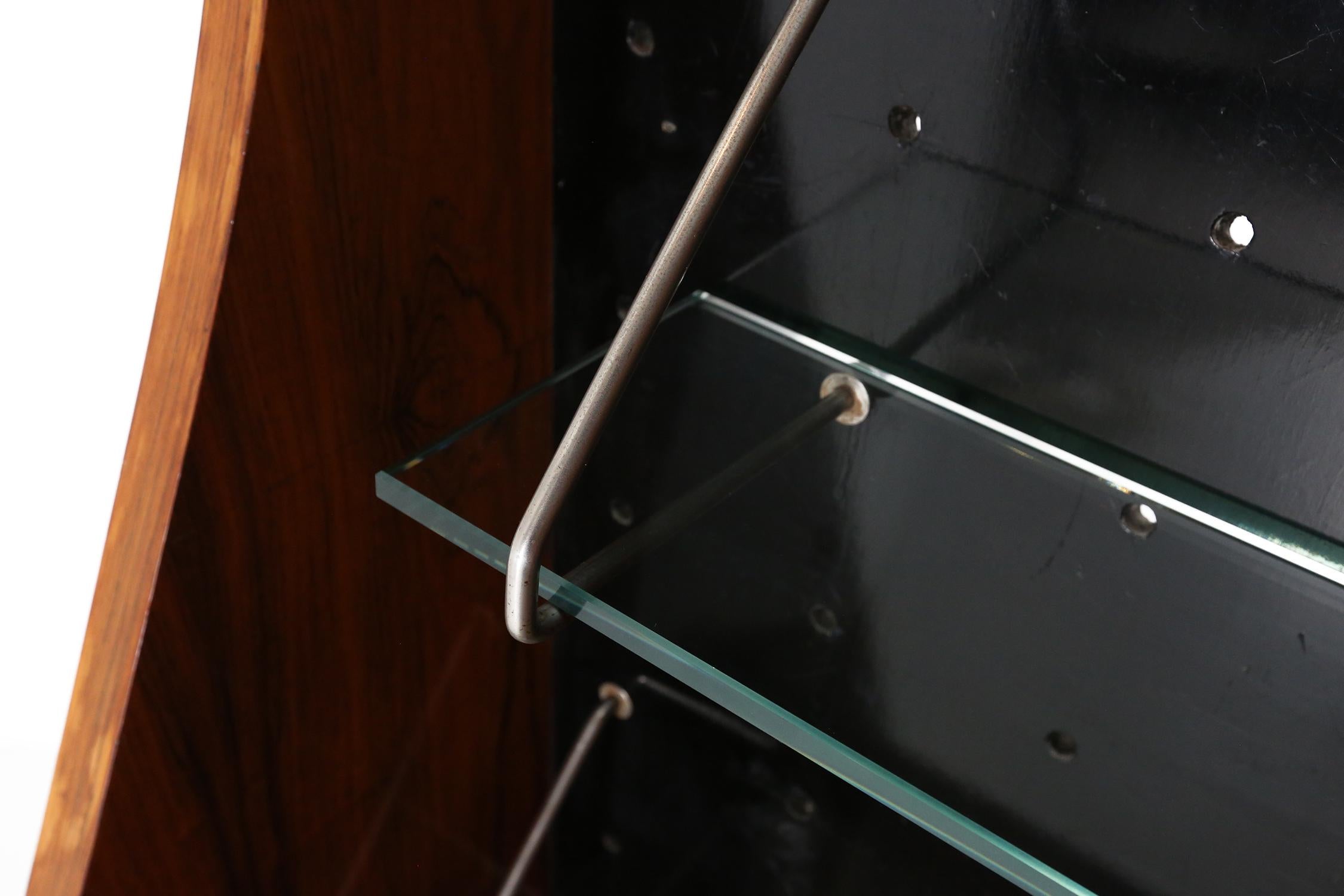 Rare A-geometrically Italian Mid-century cabinet in rosewood, 1960s For Sale 2