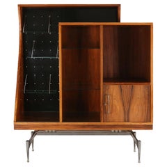 Rare A-geometrically Italian Mid-century cabinet in rosewood, 1960s