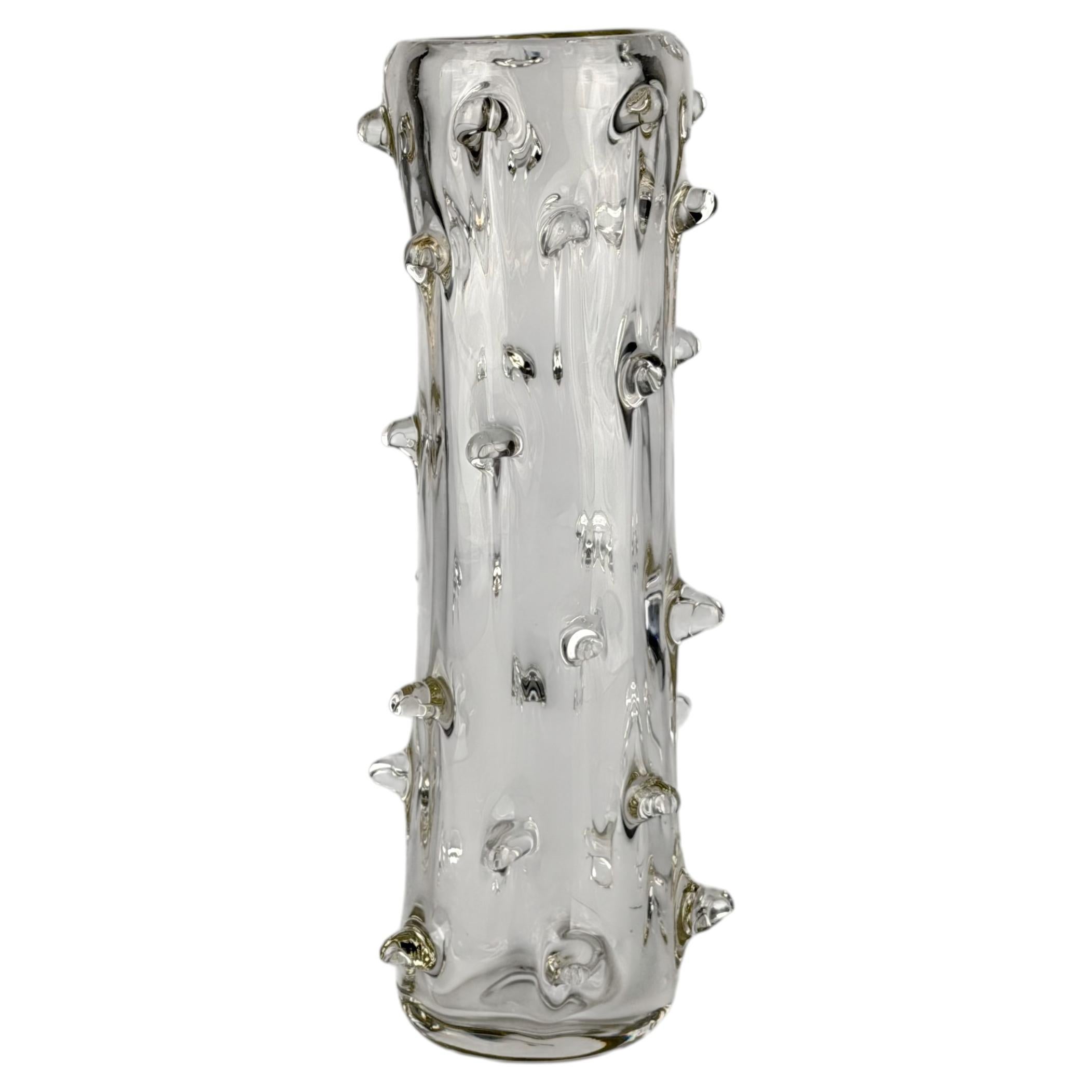 Seltene "a Mugnoni" Murano Glasvase von Ercole Barovier für Barovier & Toso, 1938