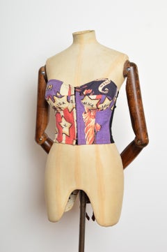 Raro top senza spalline Dolce & Gabbana Autunno/Inverno 1992, modello "Statua della Libertà", in stile corsetto / bustier