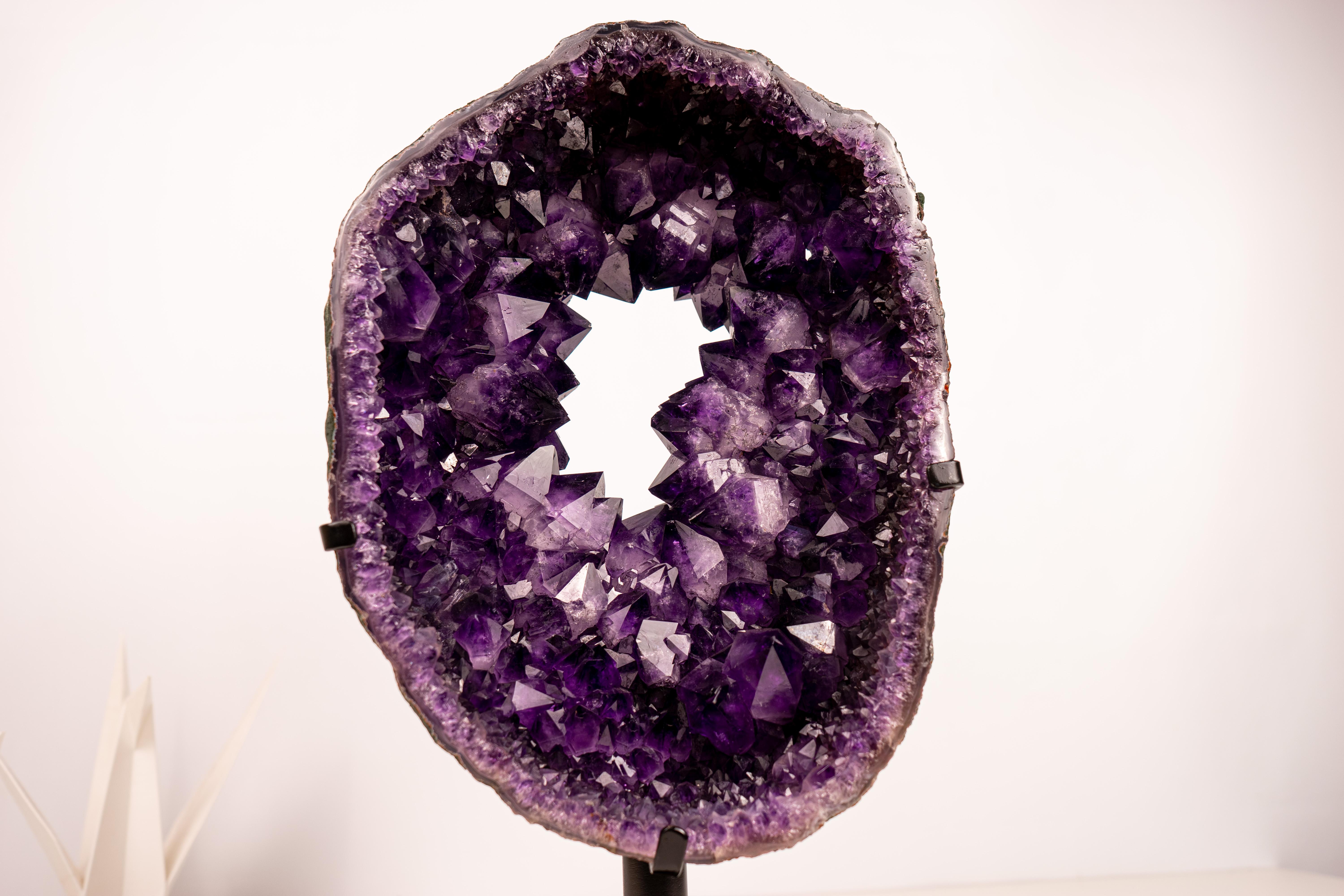 Rare AAA Amethyst Geode Portal with Crown Druzy Formation, Collector’s Crystal en venta 6