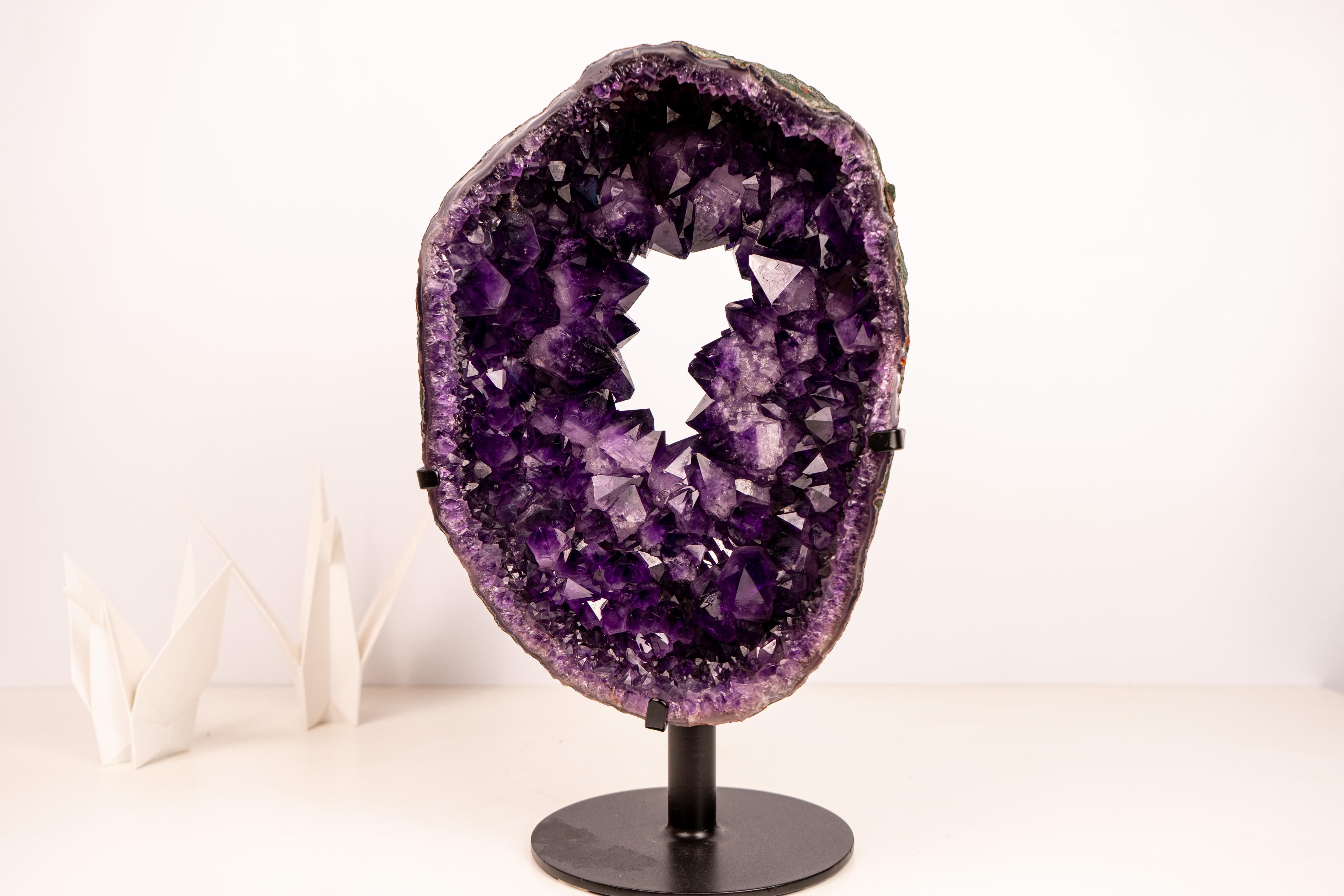 Rare AAA Amethyst Geode Portal with Crown Druzy Formation, Collector’s Crystal en venta 11