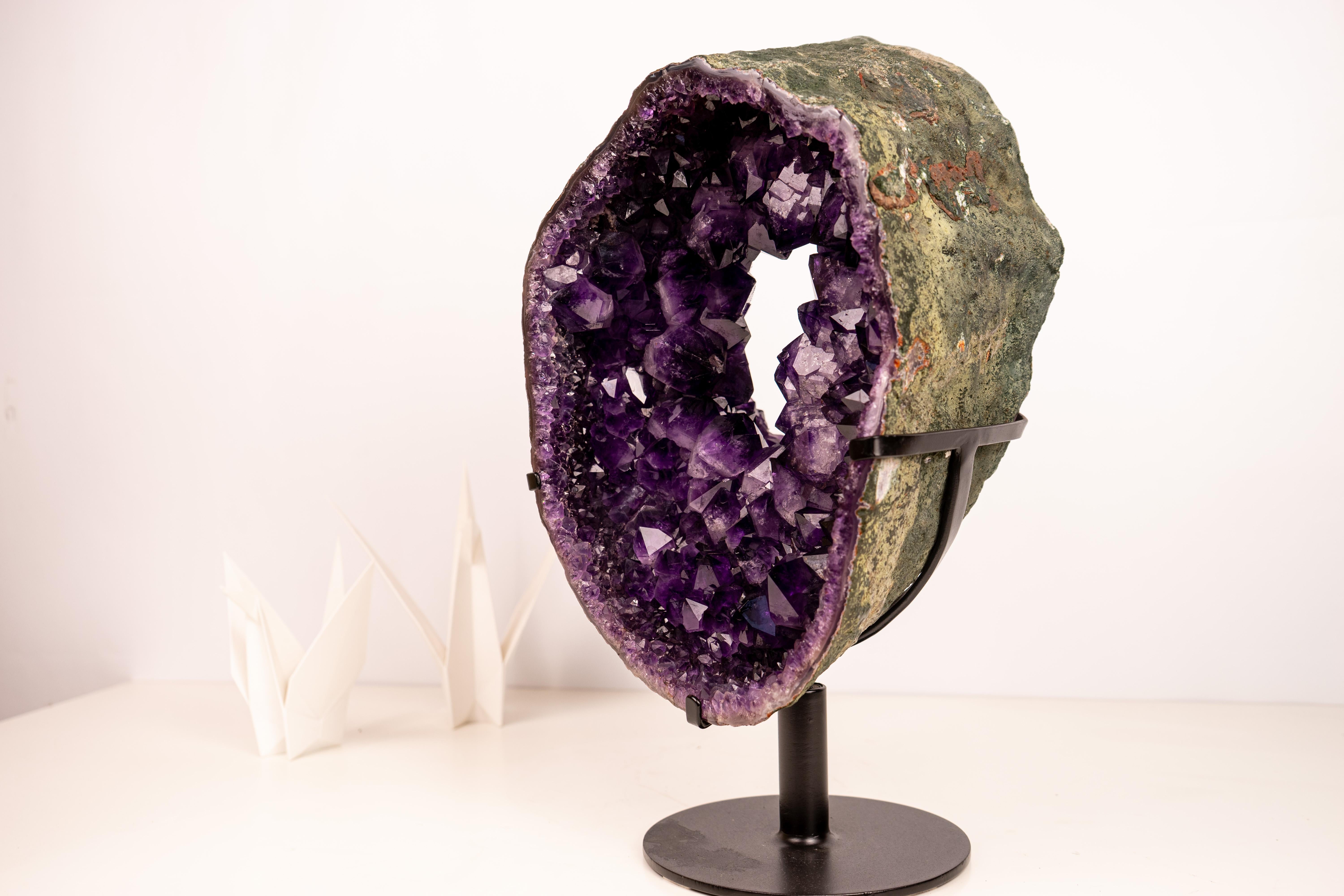 Rare AAA Amethyst Geode Portal with Crown Druzy Formation, Collector’s Crystal en Nuevo estado para la venta en Ametista Do Sul, BR